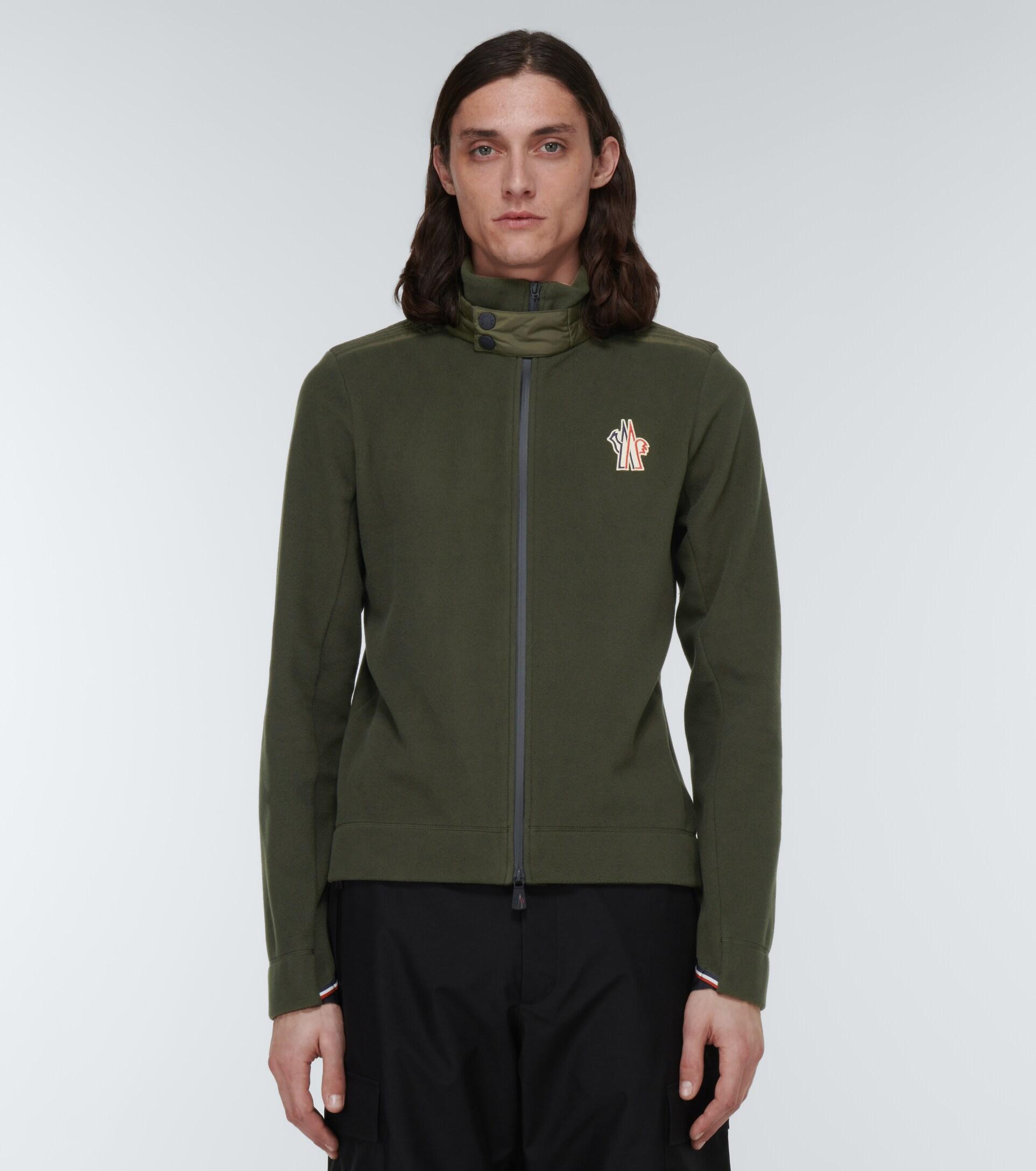 3 MONCLER GRENOBLE Fleece Ski Jacket in Green for Men | Lyst