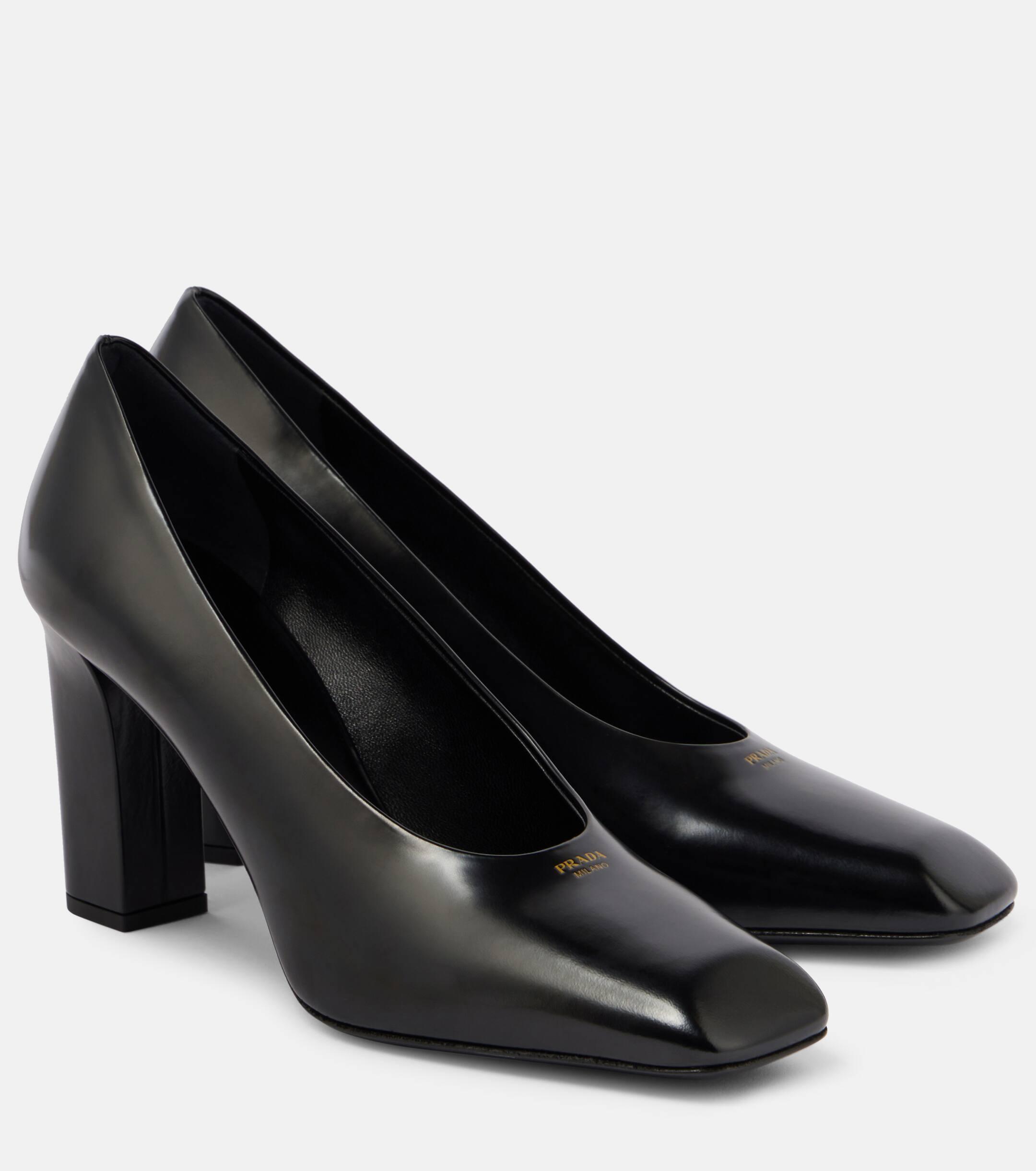 Prada 85 Leather Pumps in Black Lyst UK