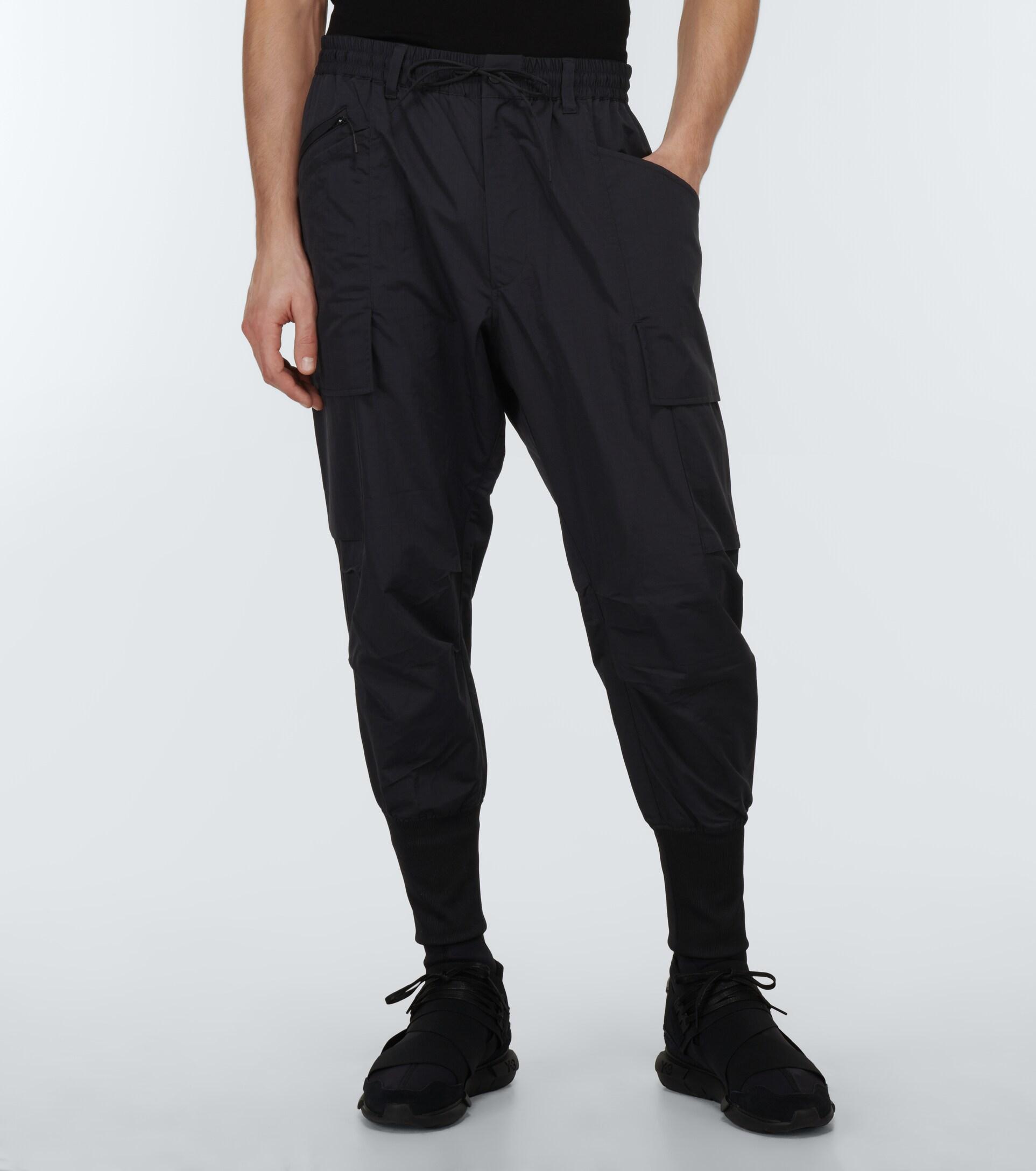 Y-3 Nylon Cargo Pants in Black for Men