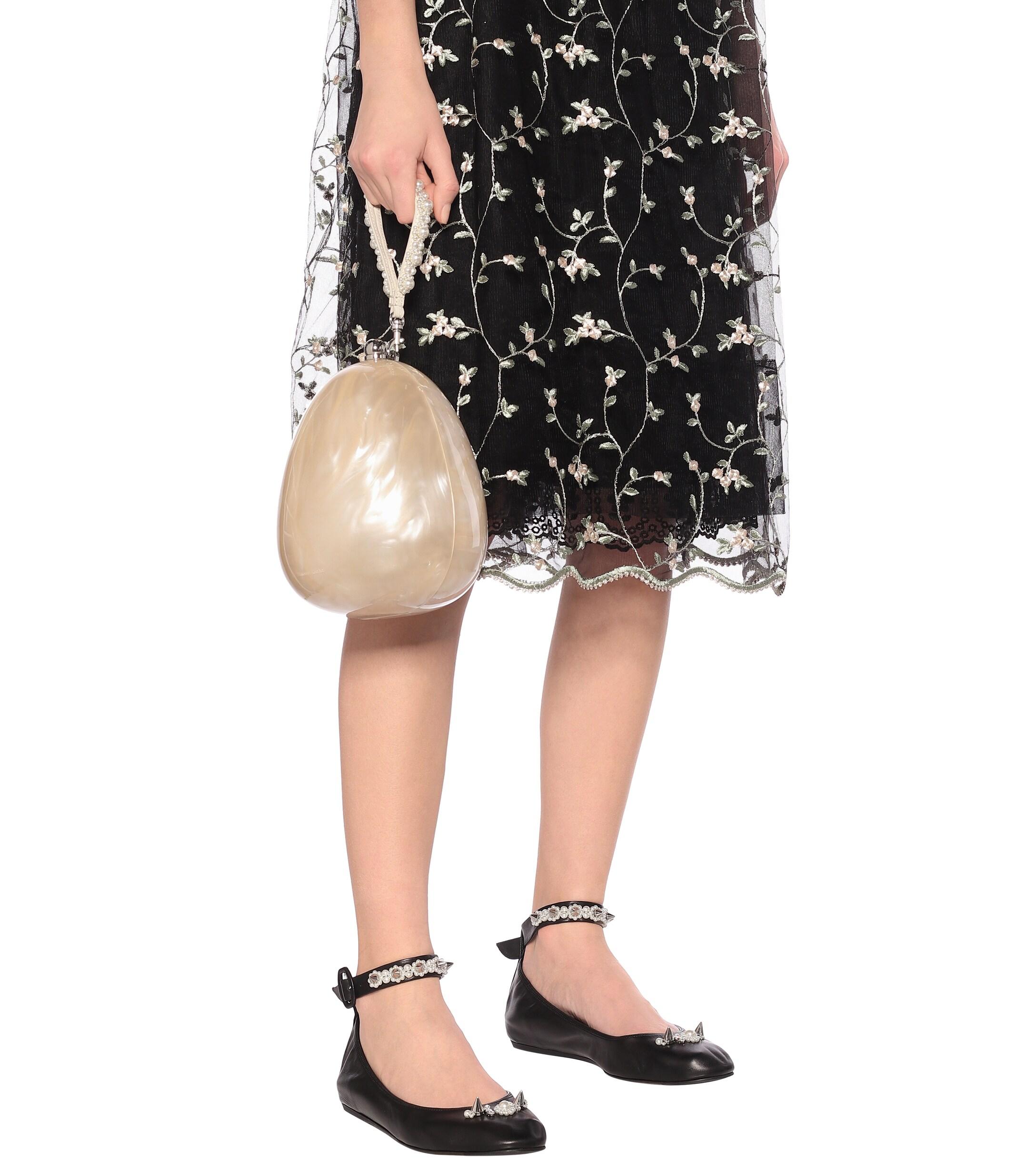 Simone Rocha Micro Egg Perspex Shoulder Bag - White