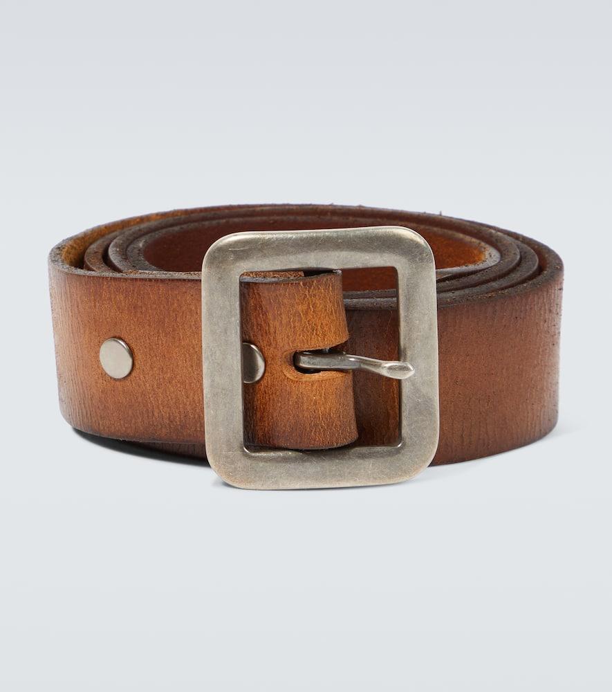 小物 RRL Vincennes Leather Belt RRL Vincennes Leather Belt - Baked Brown | Casual Belts