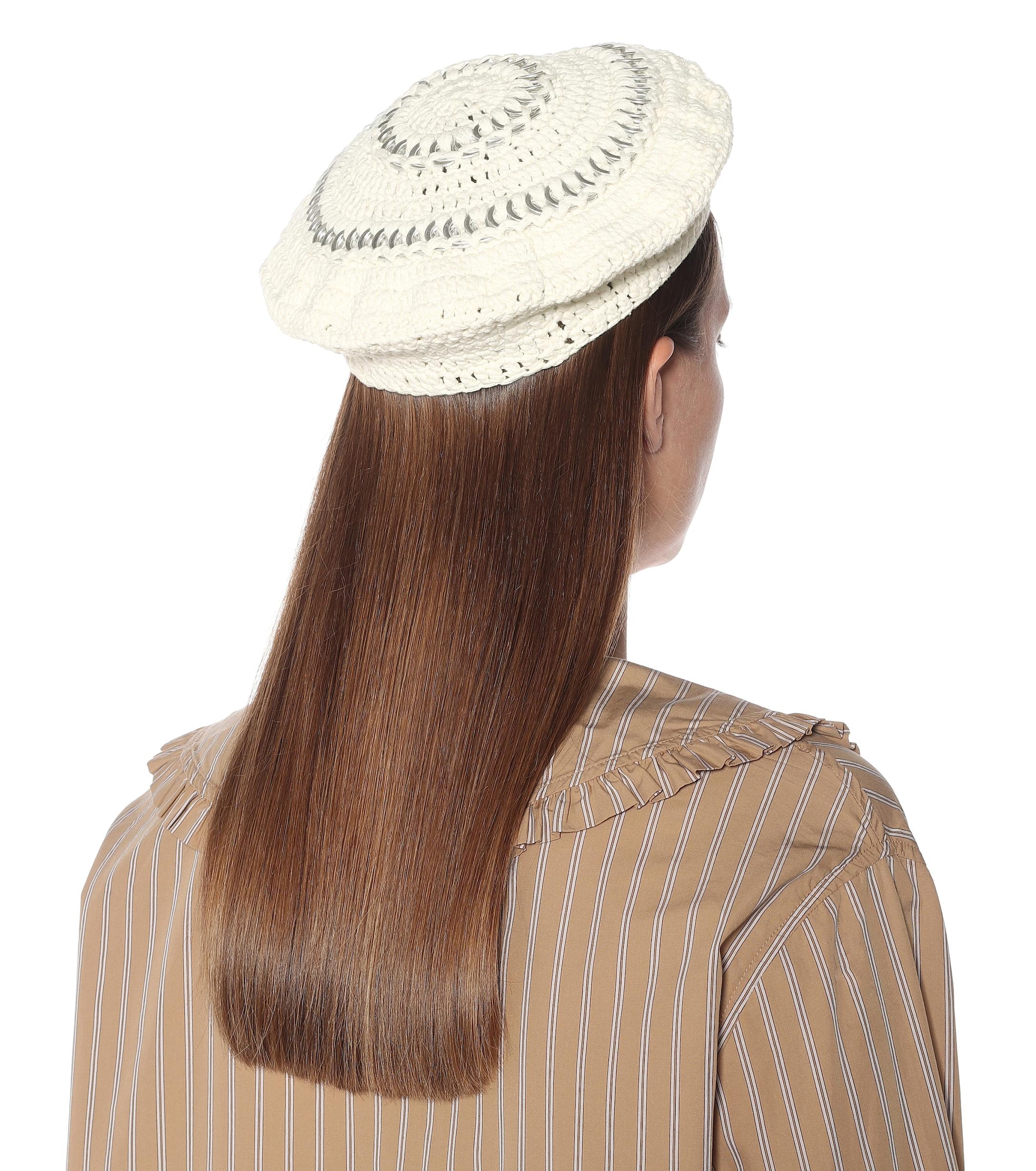 Ganni Crochet Cotton Beret | Lyst Australia