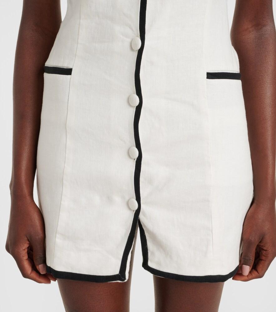 Faithfull the Brand Jane Linen Minidress in Natural | Lyst Australia