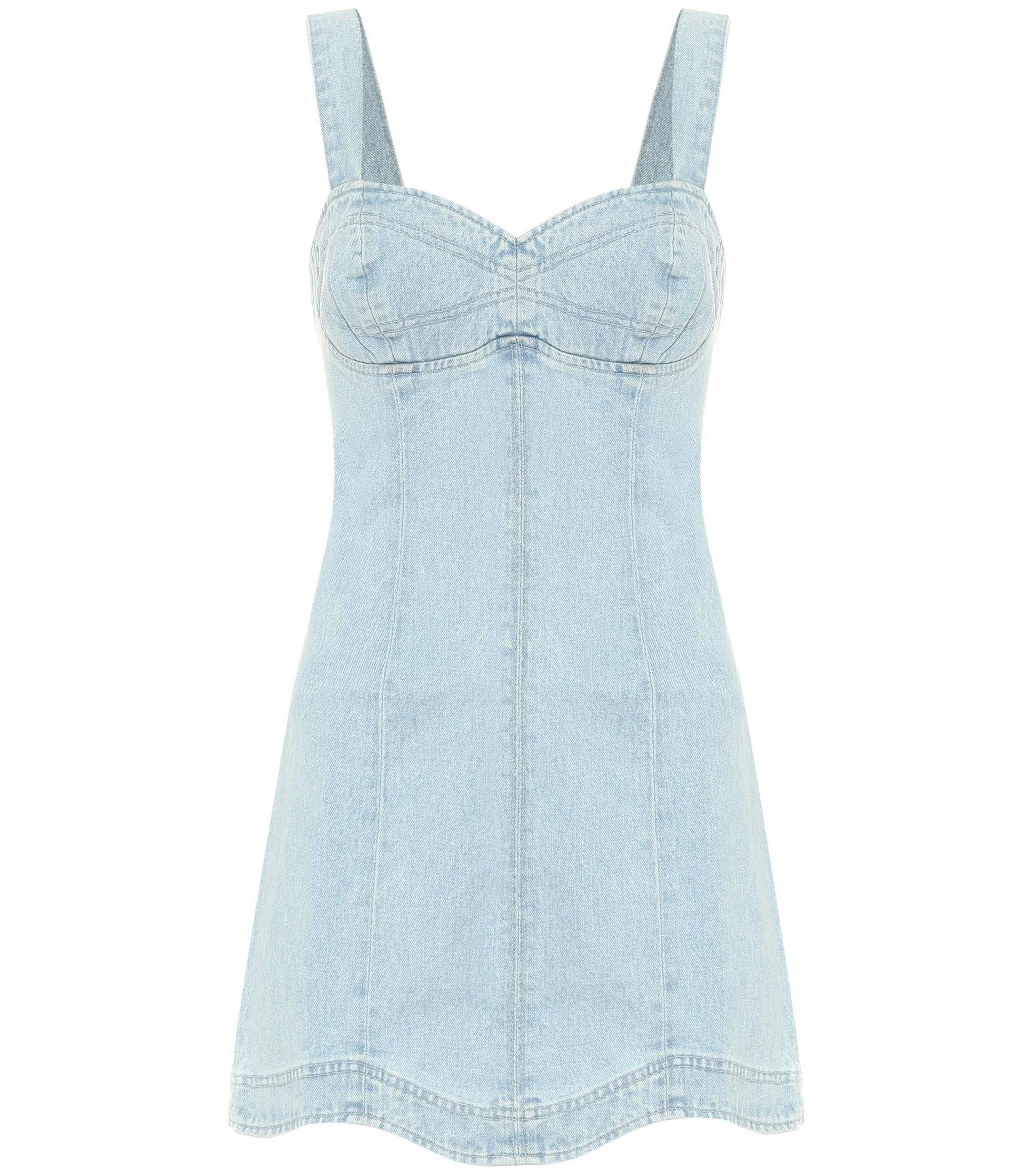 GRLFRND Eliana Denim Minidress in Blue 