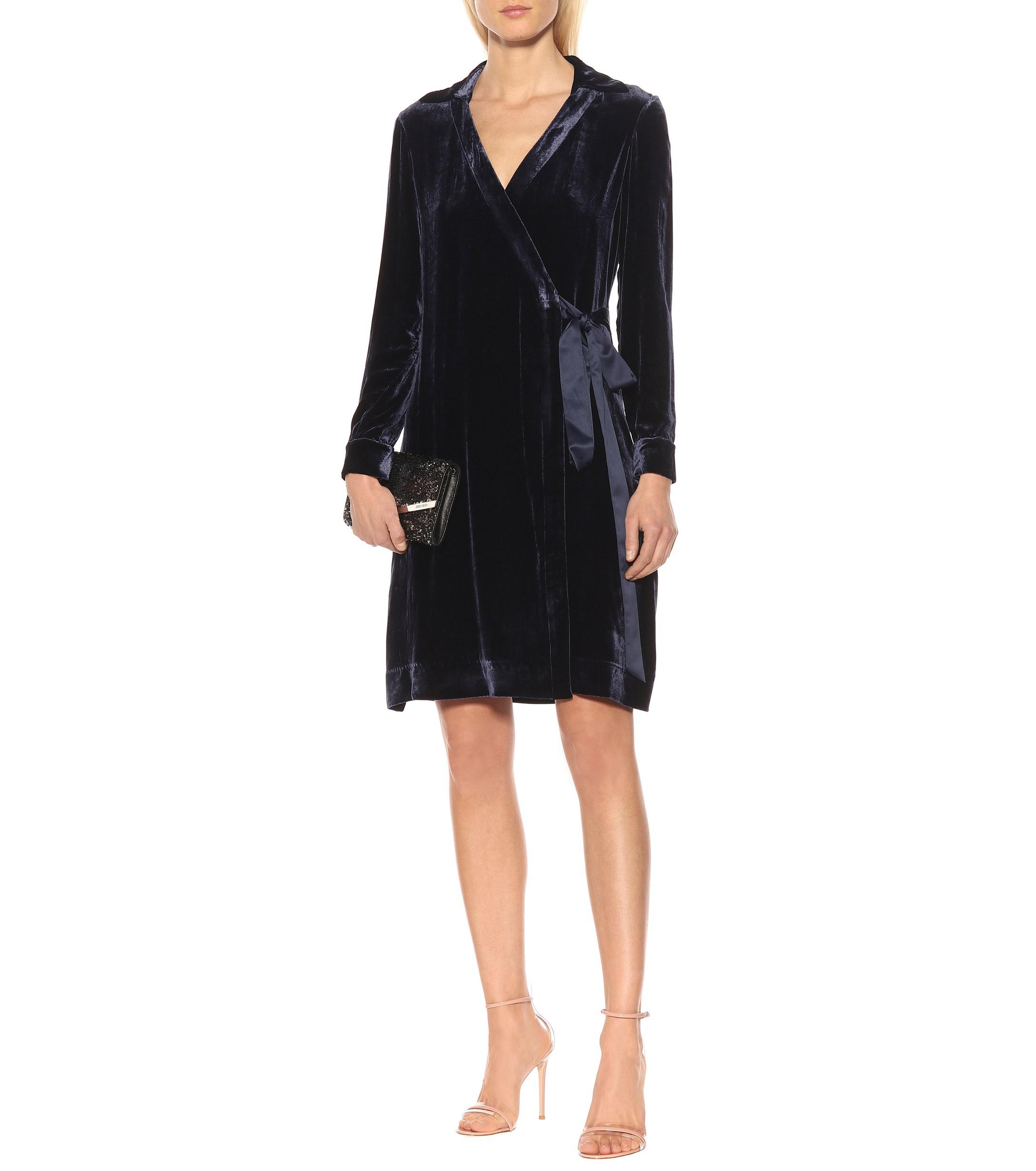 diane von furstenberg velvet mini dress