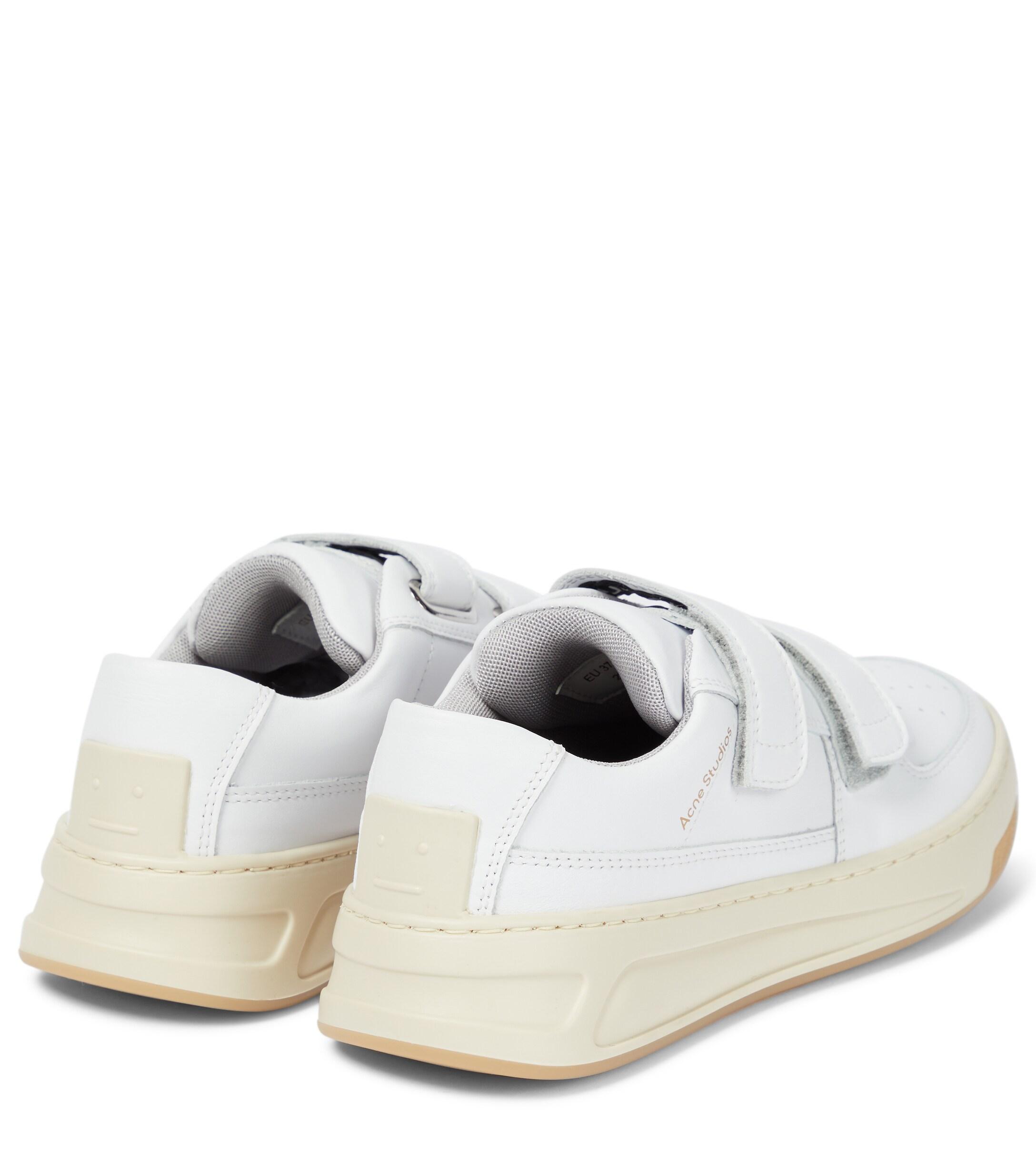 Acne Studios Steffey Leather Sneakers in White - Save 42% - Lyst