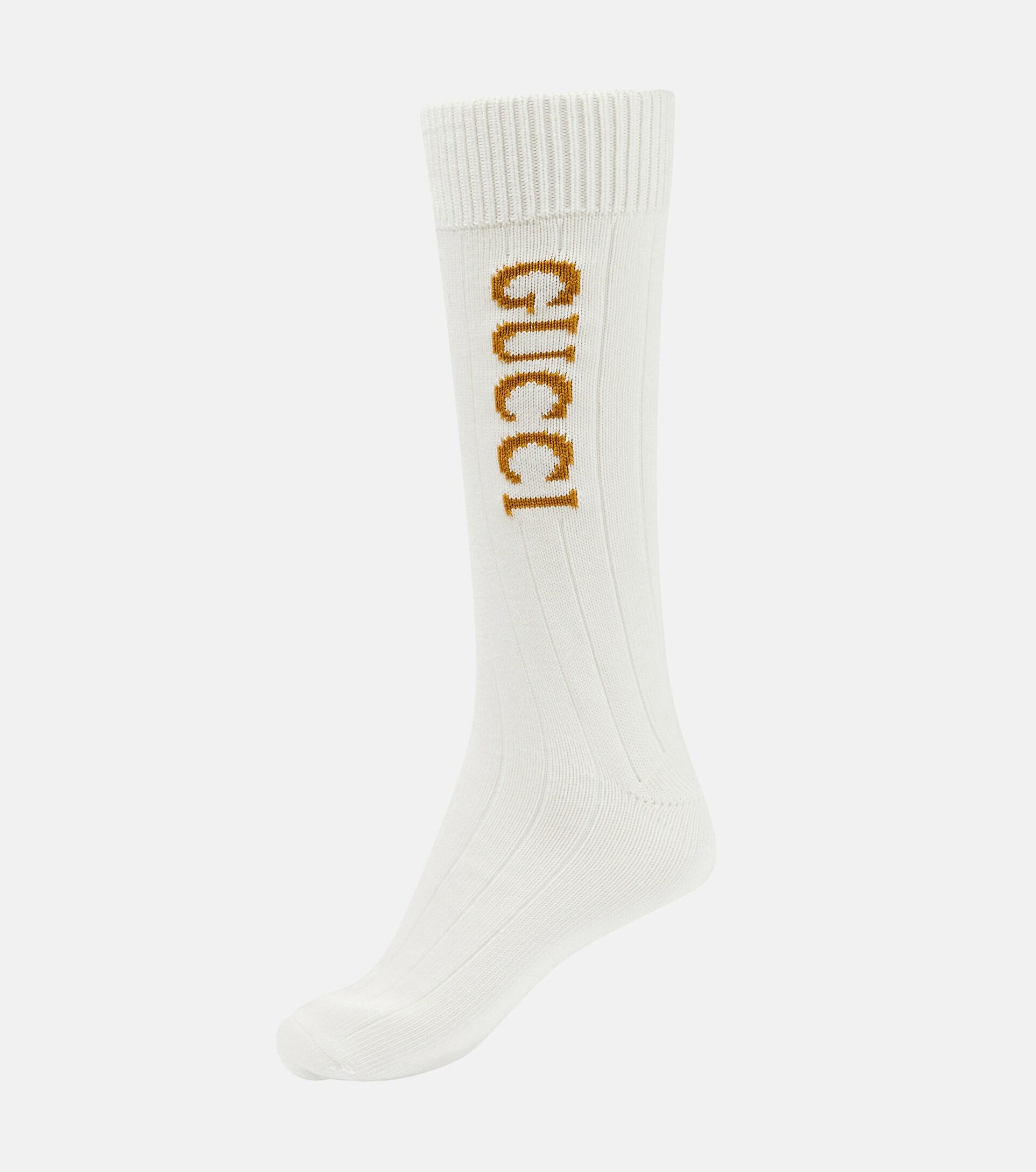 Gucci Logo Printed Cotton Socks in White | Lyst
