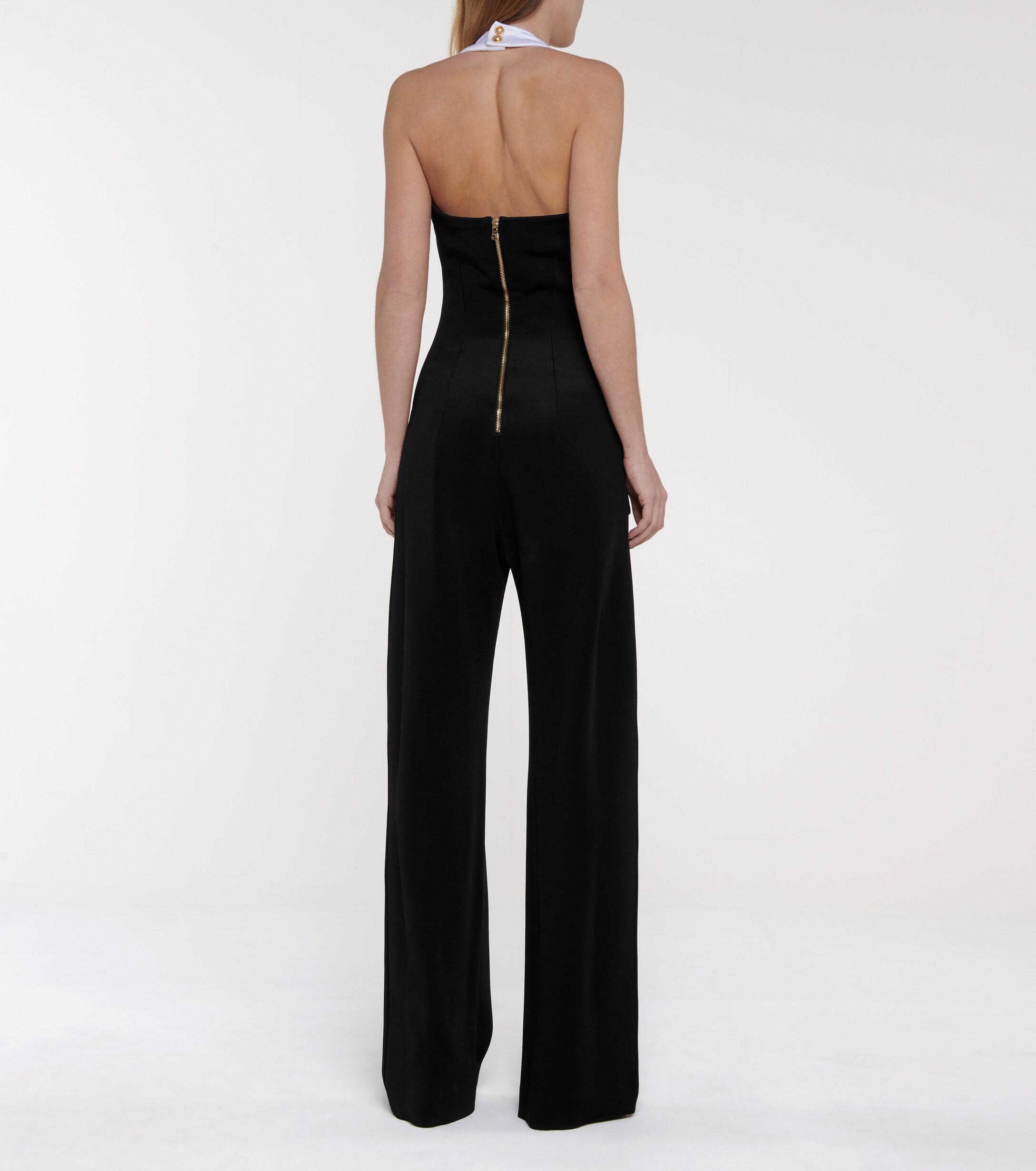 Balmain Jersey Halterneck Jumpsuit in 