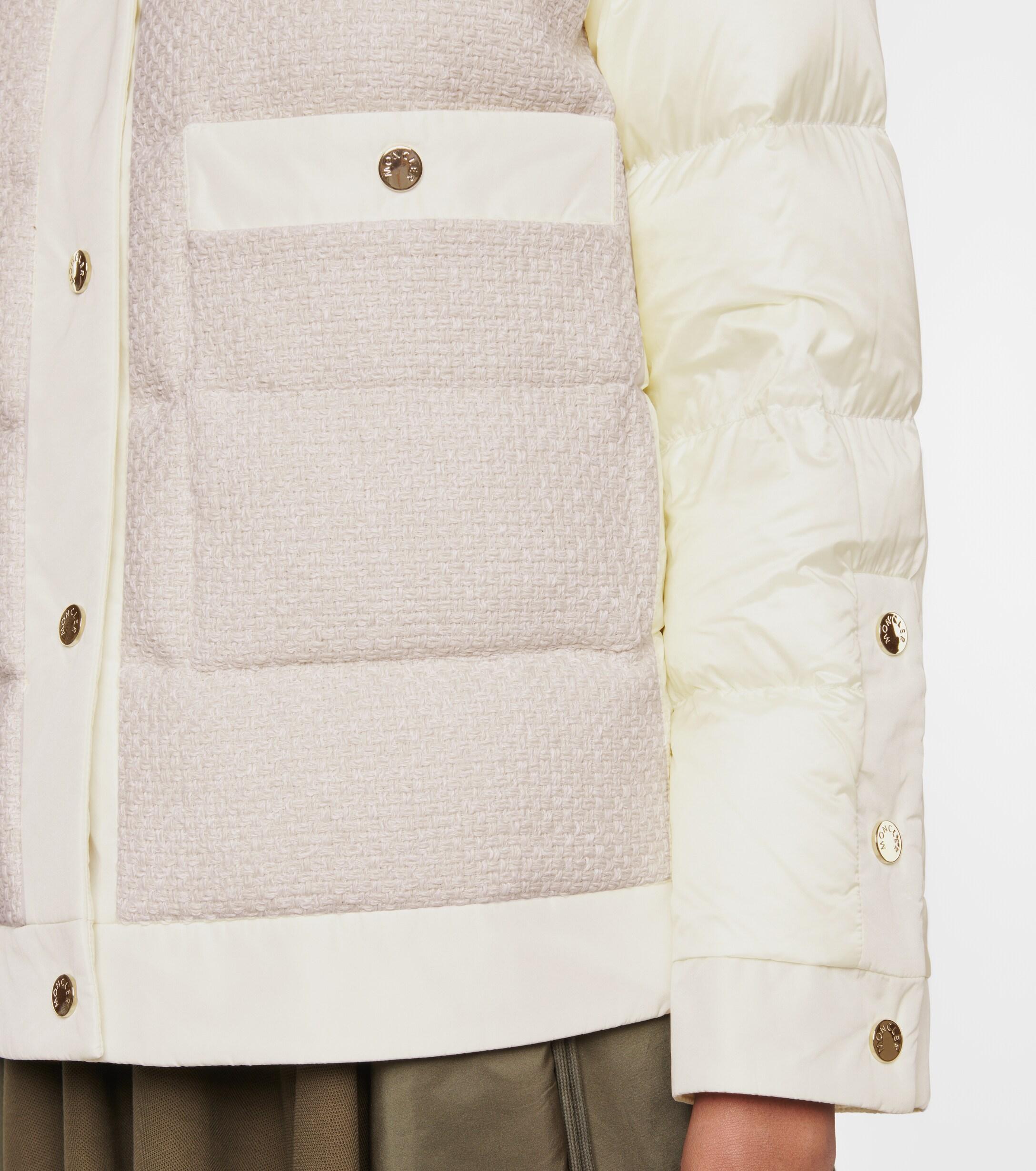 Moncler Miram Cotton-trimmed Down Jacket in White | Lyst