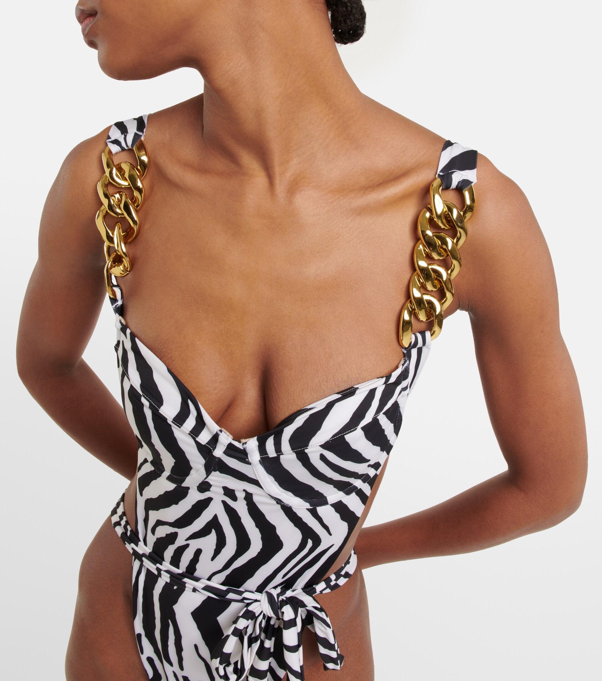 Gold chain swimsuit 2025