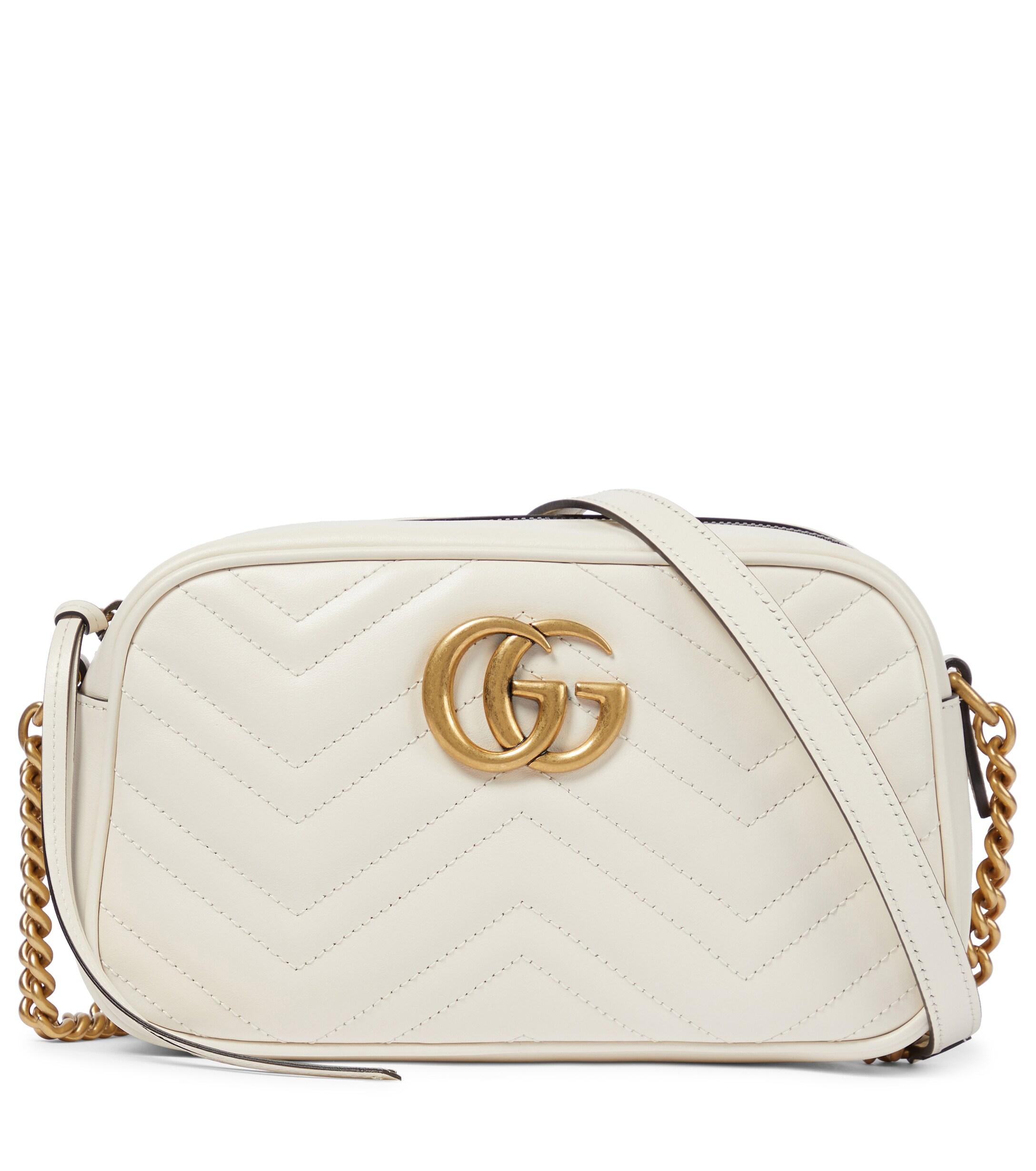 Gucci Leather GG Marmont Small Shoulder Bag | Lyst
