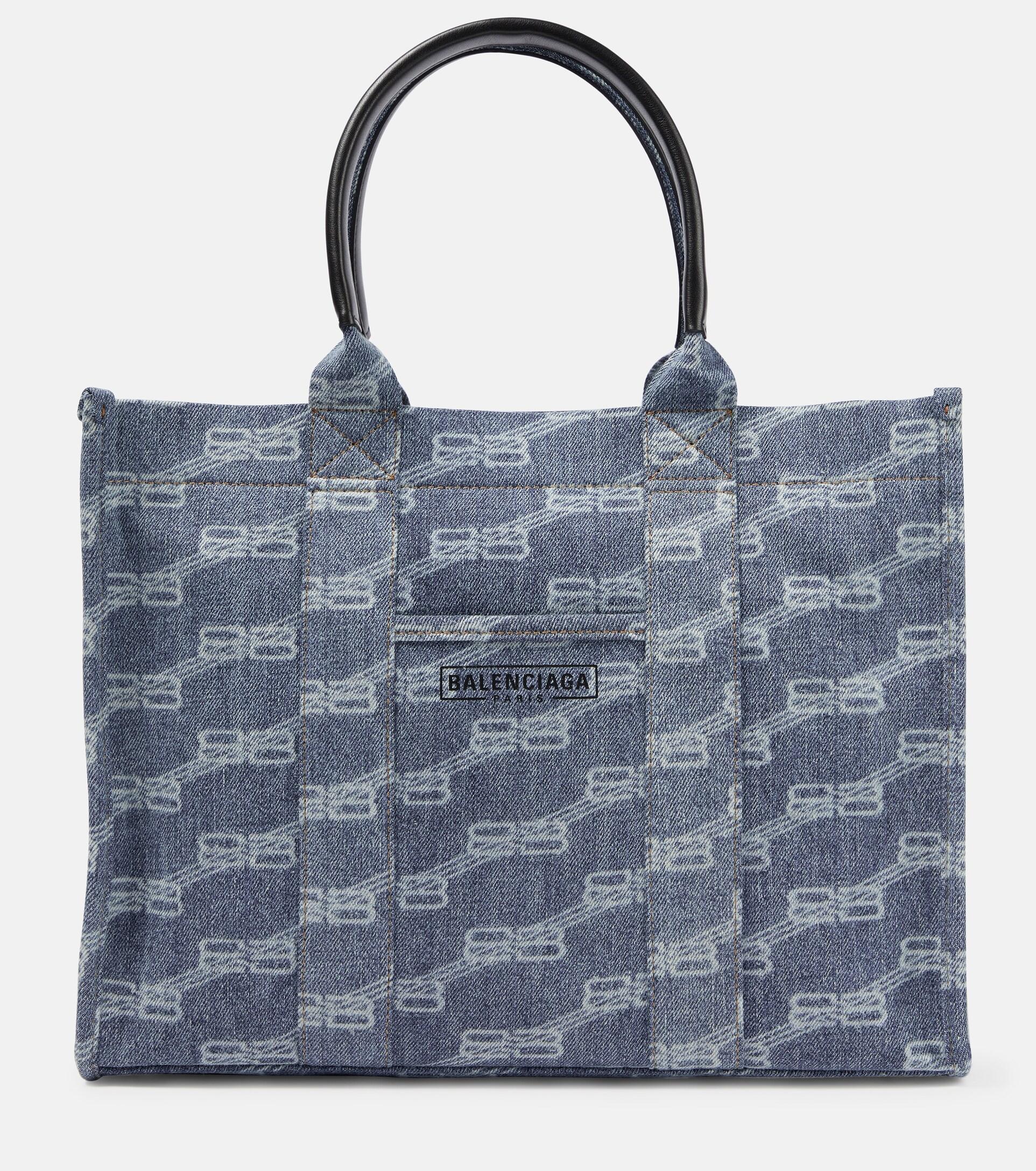 Balenciaga Hardware Medium Denim Tote Bag in Blue | Lyst