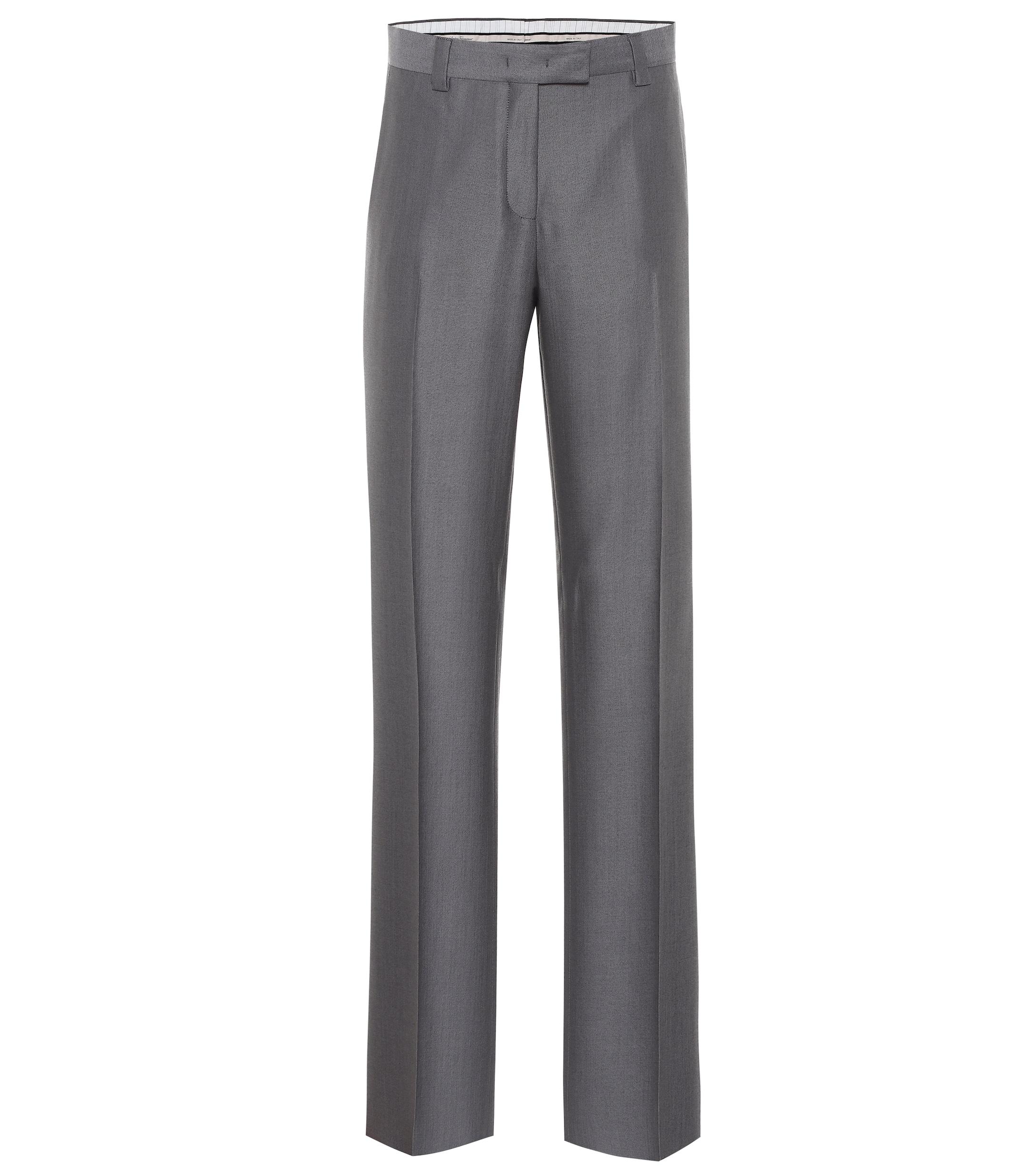 Ferragamo Wool Pants in Grey (Gray) - Save 30% - Lyst