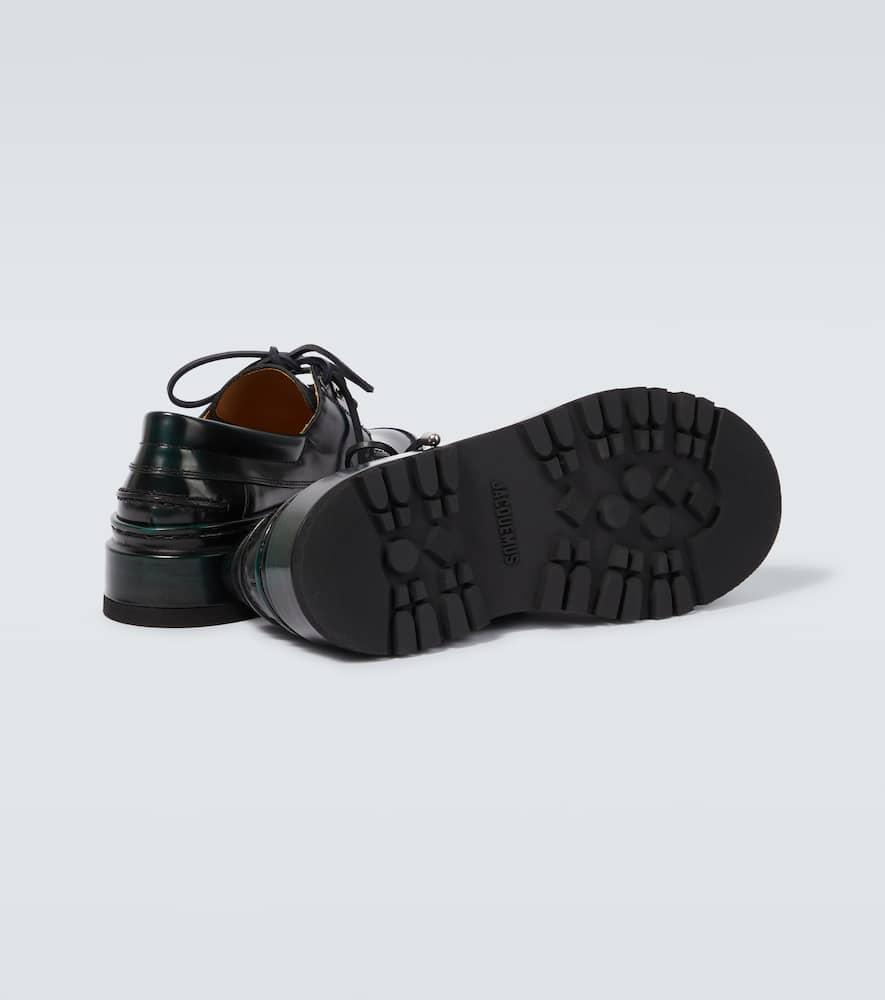Jacquemus Les Bateau Pavane Leather Derby Shoes in Black for Men