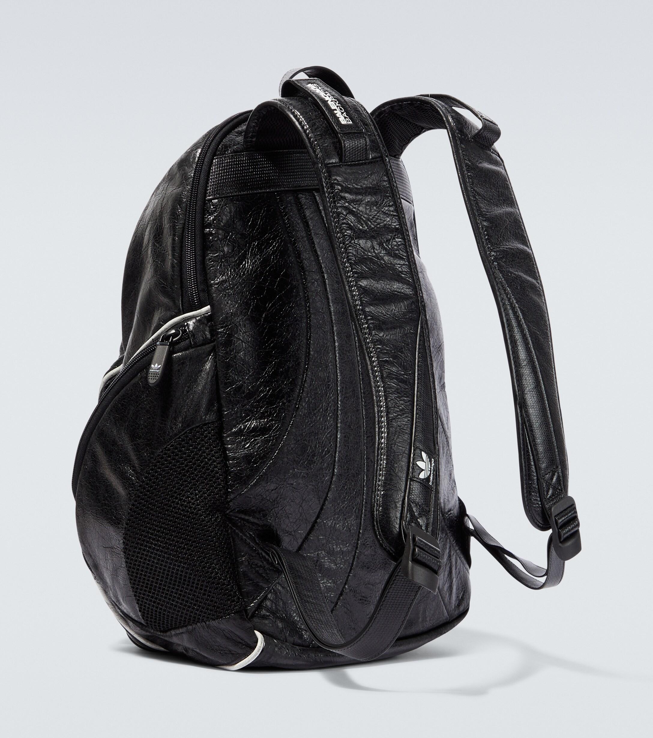 Balenciaga X Adidas Leather Backpack in Black for Men | Lyst Canada