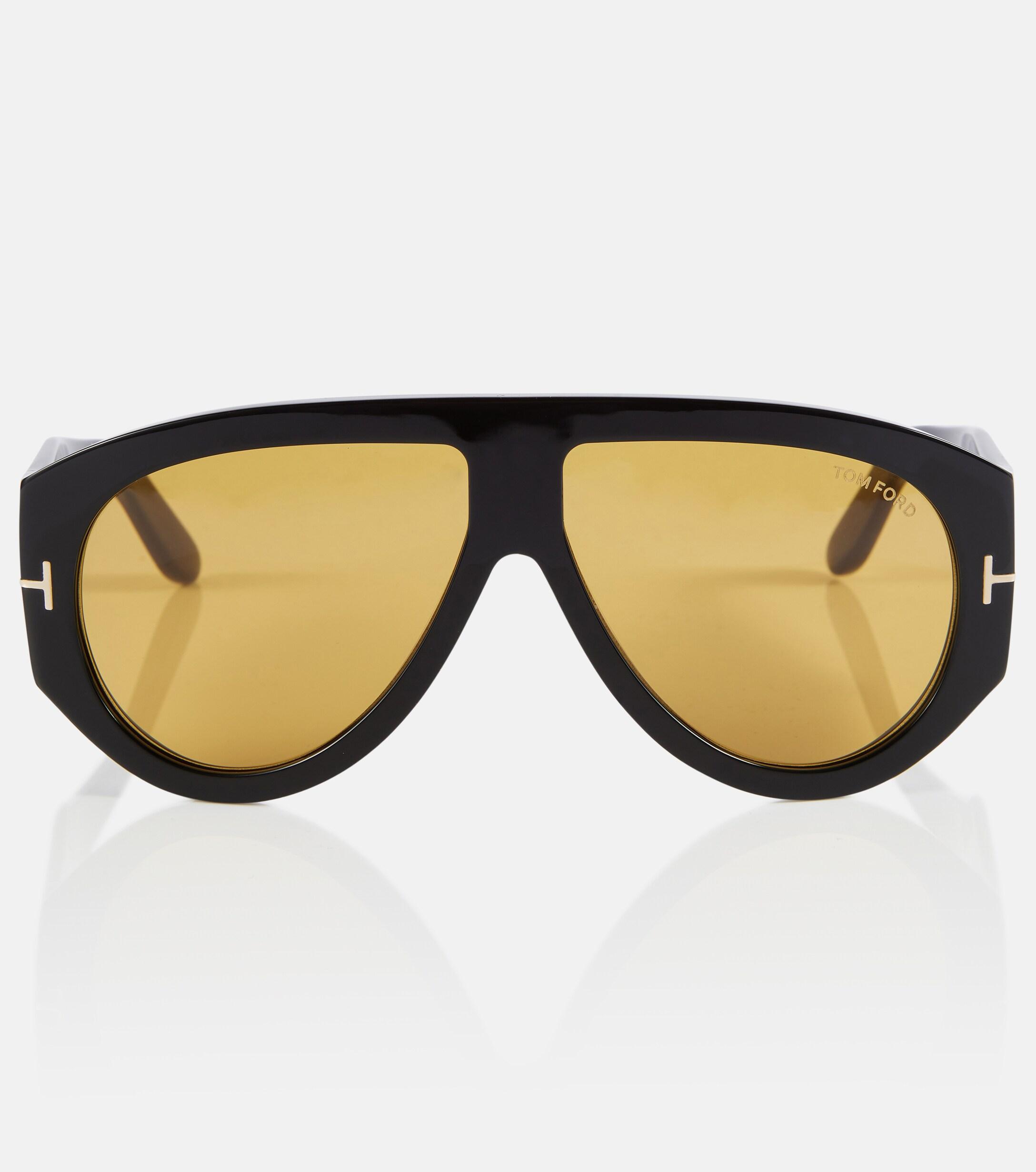 Tom Ford Bronson Aviator Sunglasses in Brown | Lyst UK