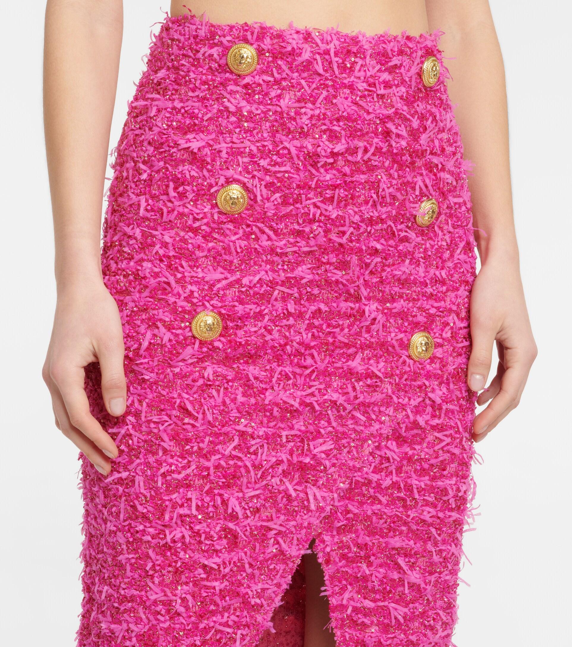 Balmain X Barbie® Metallic Tweed Midi 