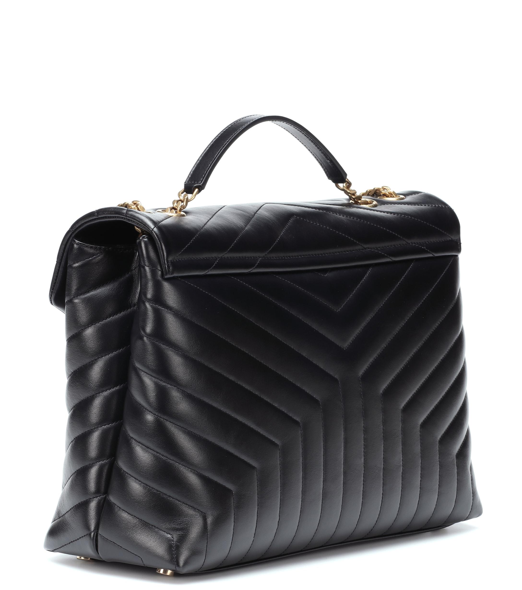 saint laurent large loulou matelassé leather shoulder bolsa