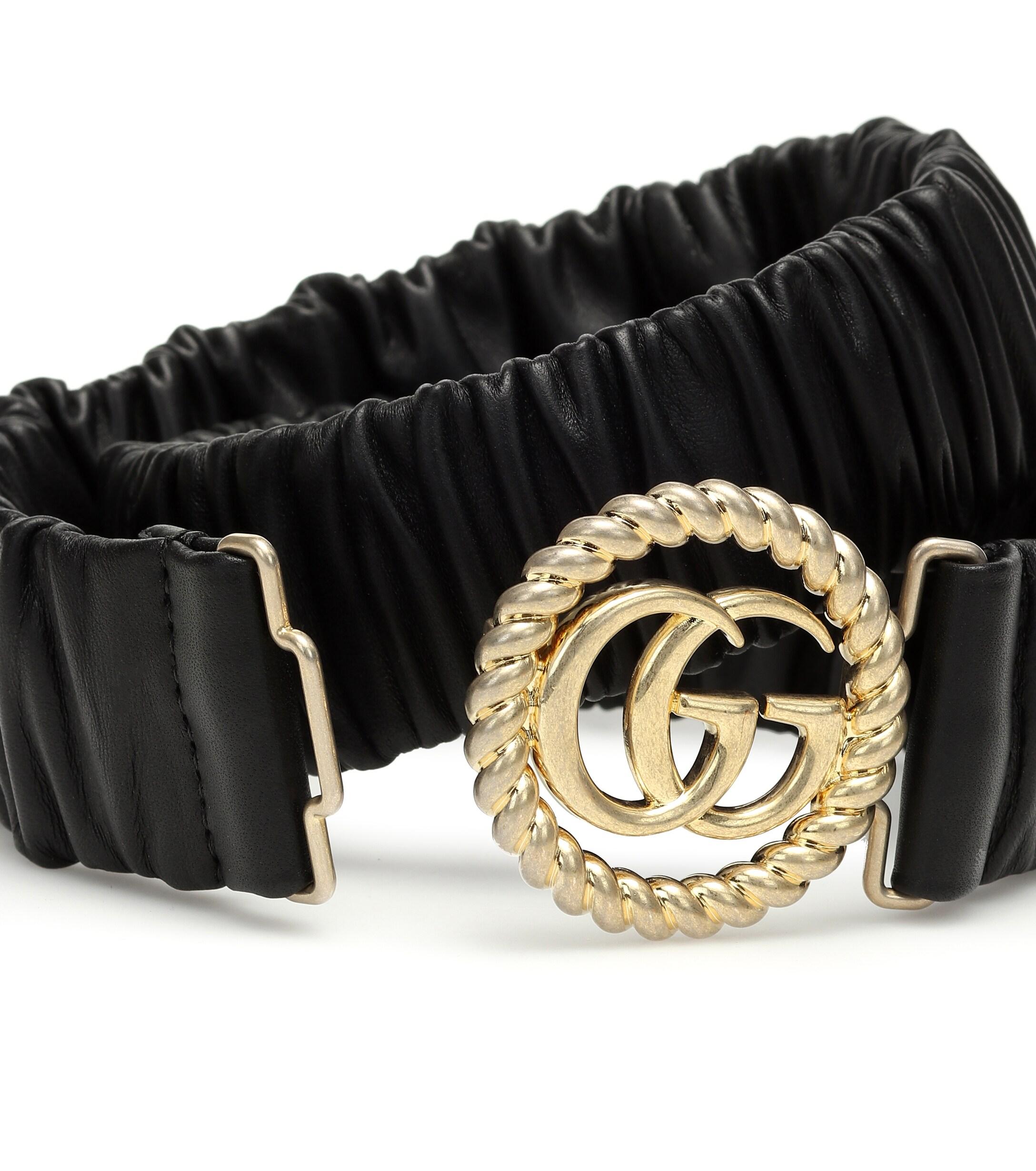 Gucci GG Stretch-leather Belt in Black | Lyst