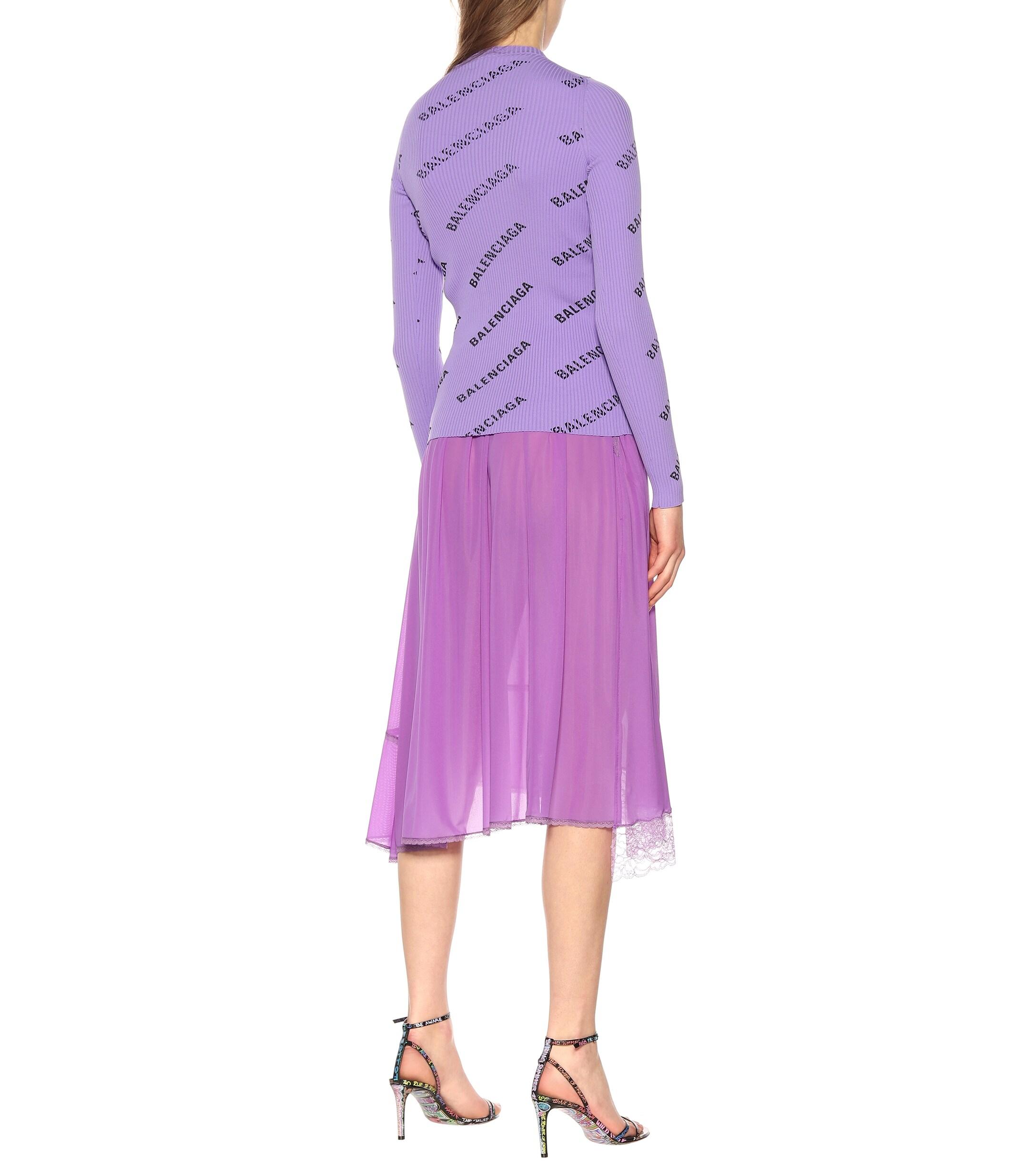 lilac balenciaga sweater