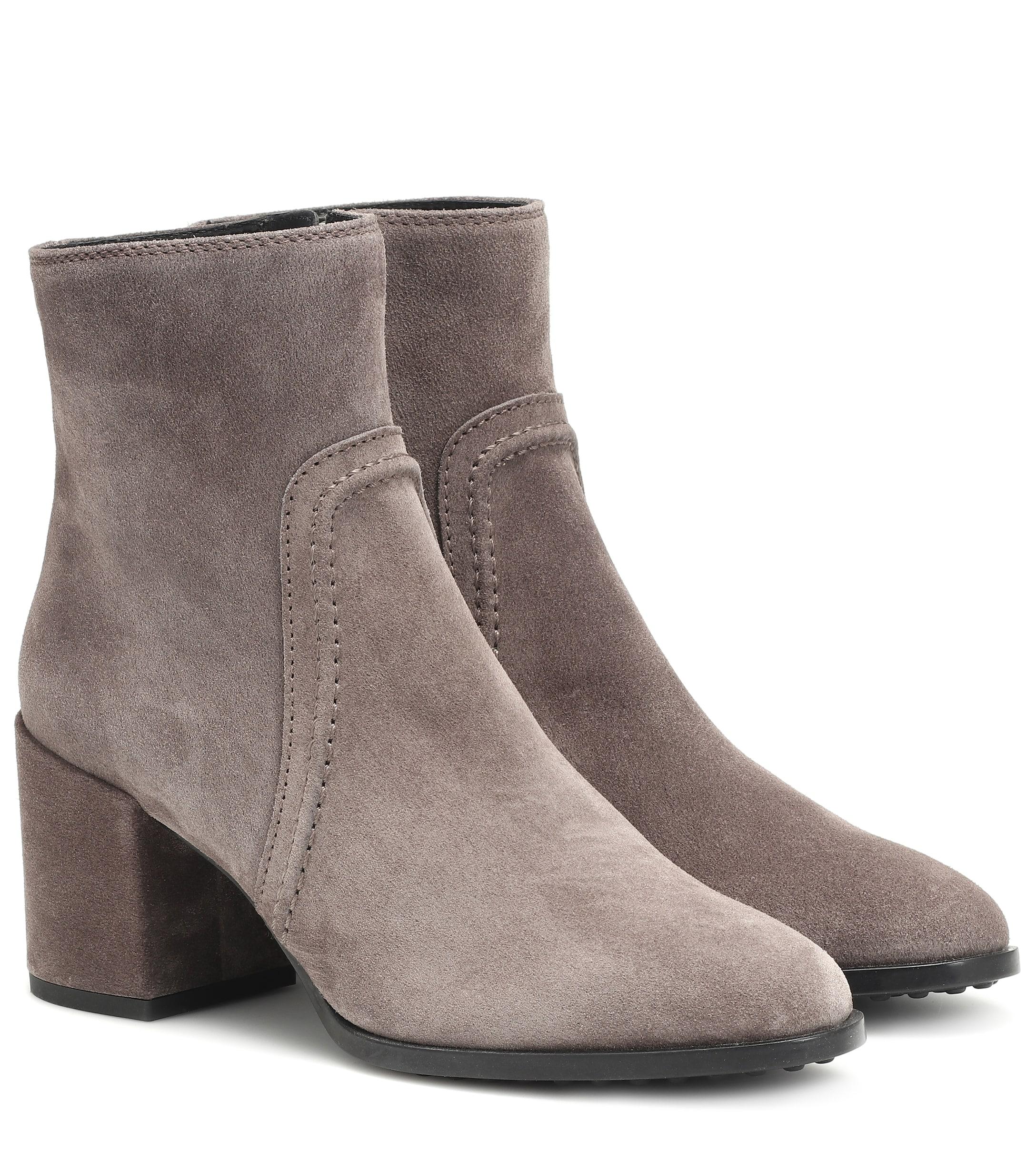 Tod's Suede Ankle Boots in Grey (Gray) Save 29 Lyst