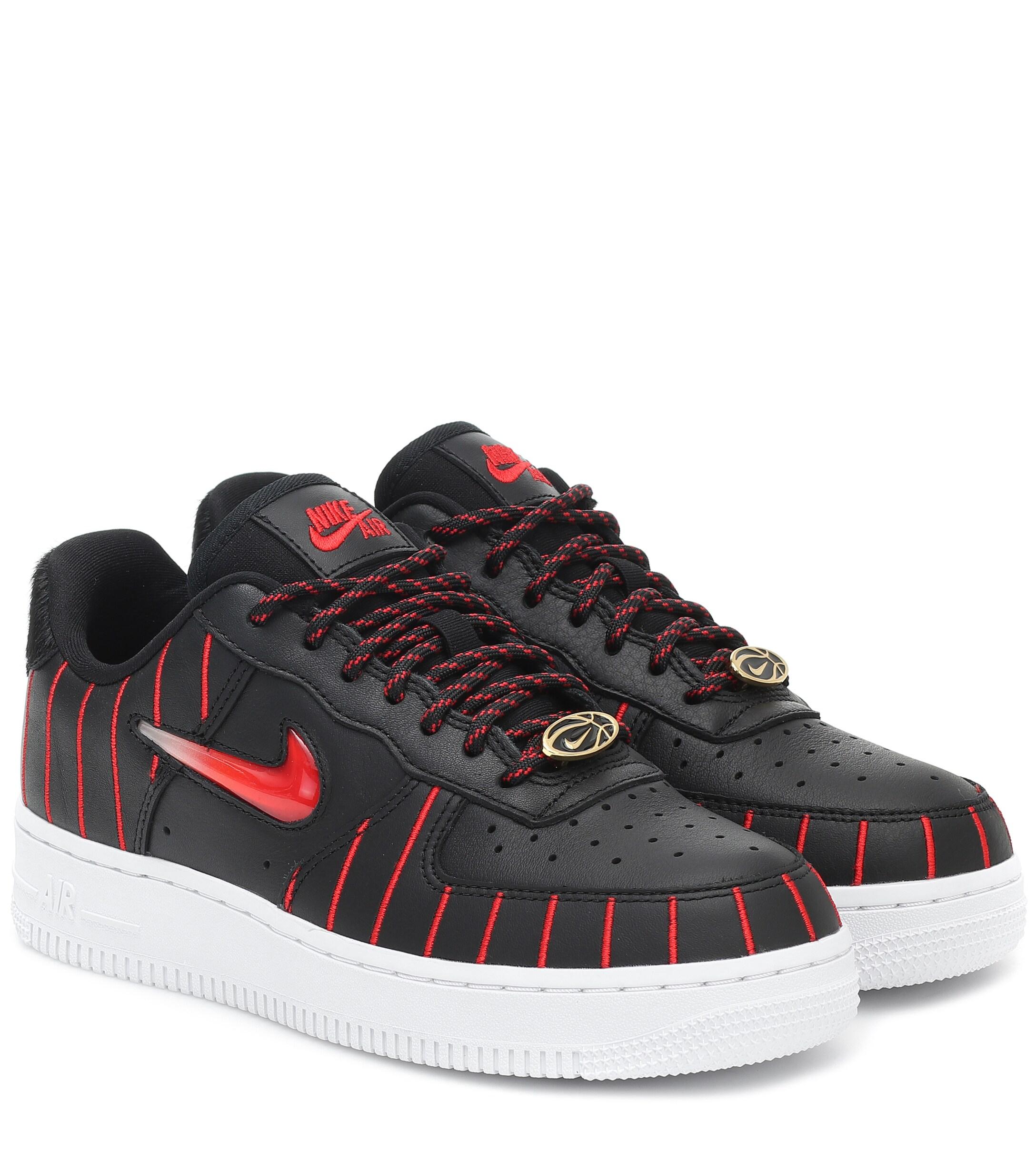 Nike Leather Black Air Force 1 Jewel Sneakers Save 51 Lyst