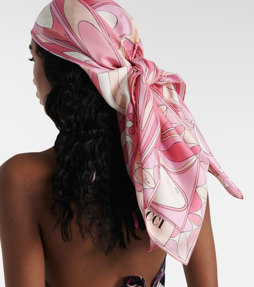 PUCCI Onde Iride Silk Twill Scarf in Pink | Lyst display picture 1