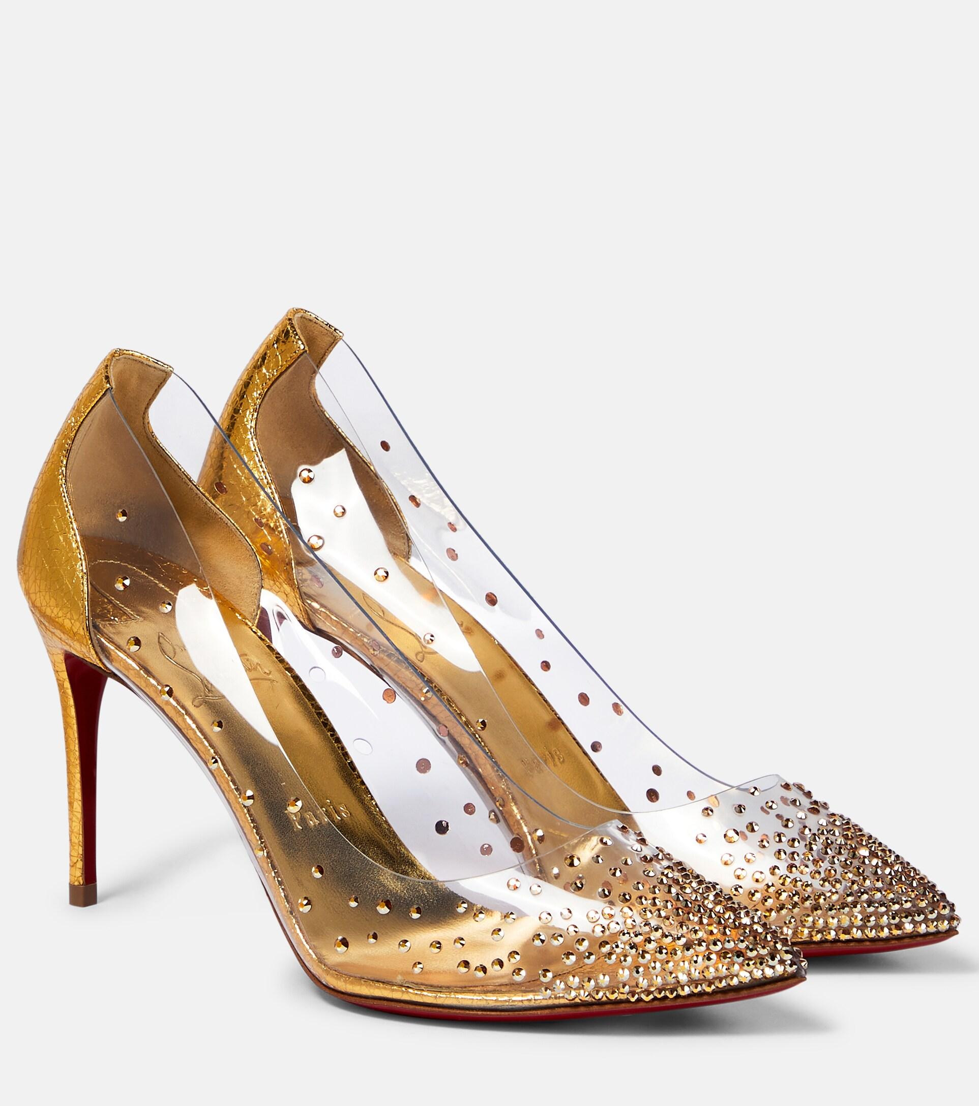 Christian Louboutin Degrastrass Embellished Pvc Pumps in Metallic Lyst