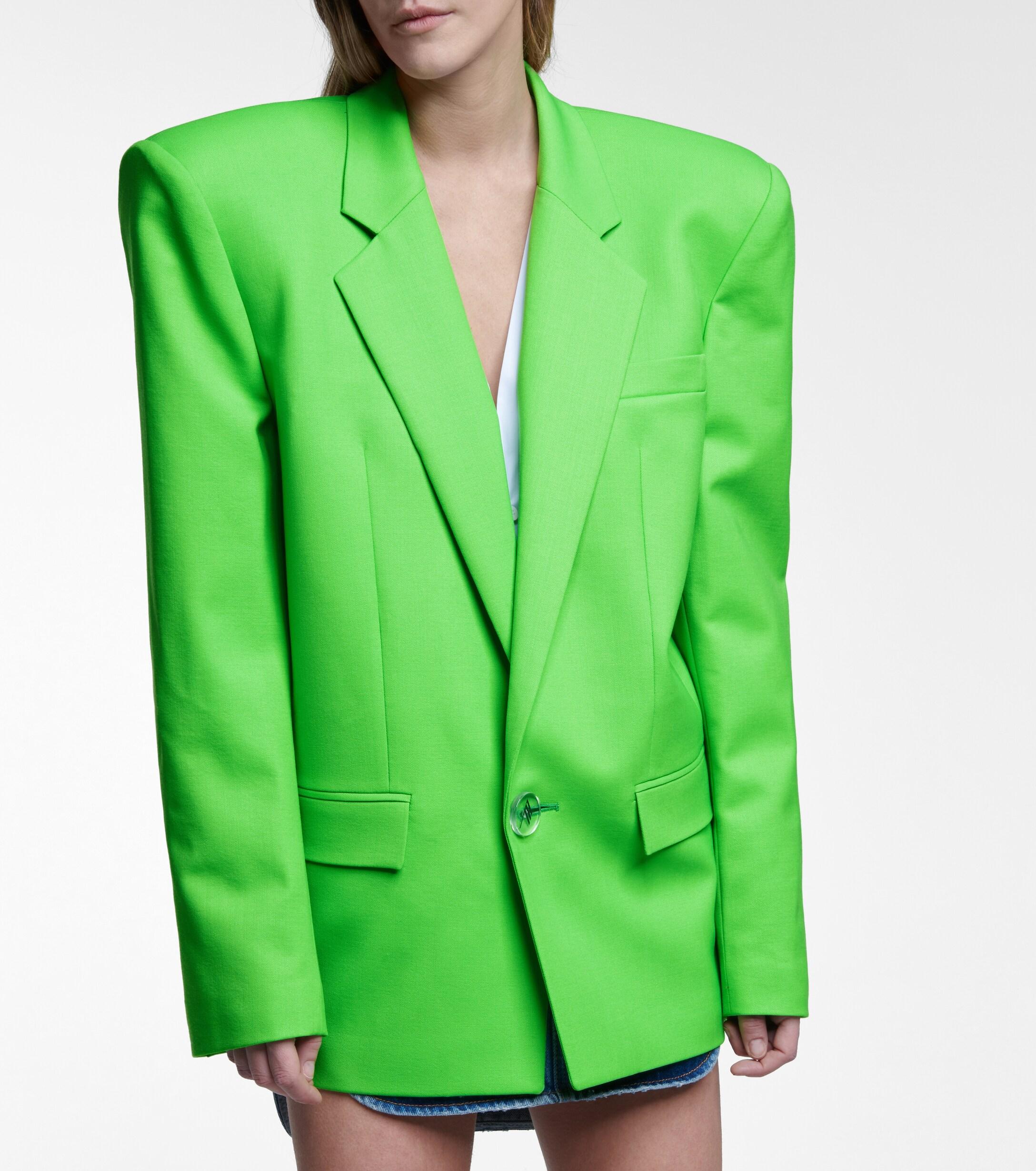 Blazer en laine The Attico en coloris Vert | Lyst