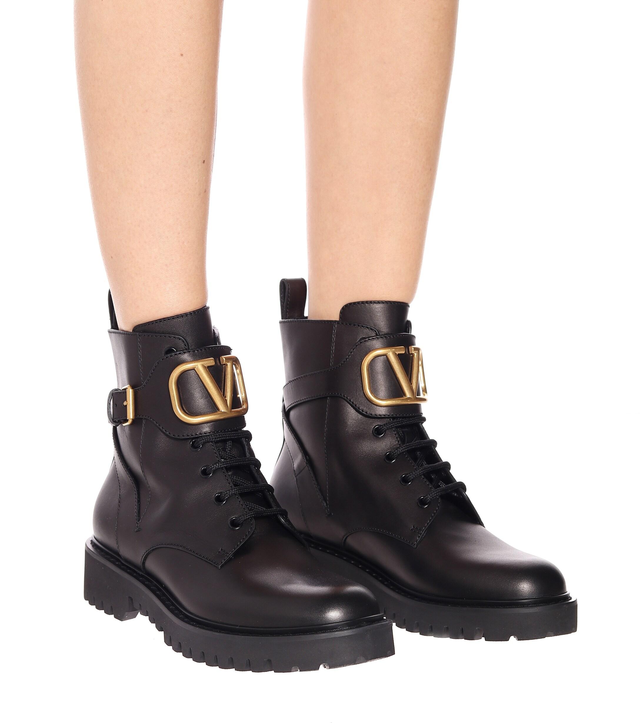 combat boots valentino