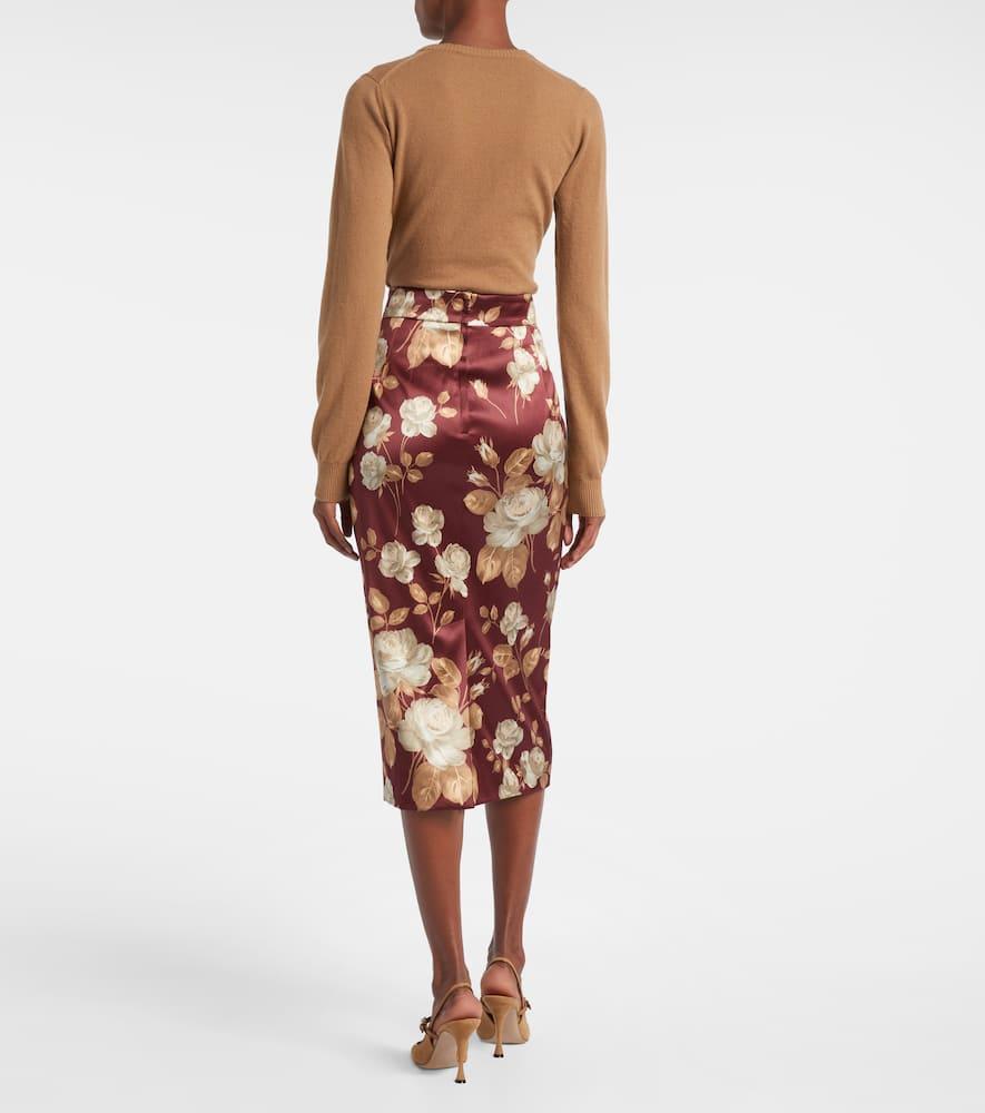 スカート Dolce & Gabbana Printed stretch satin skirt Printed stretch satin skirt – G&B