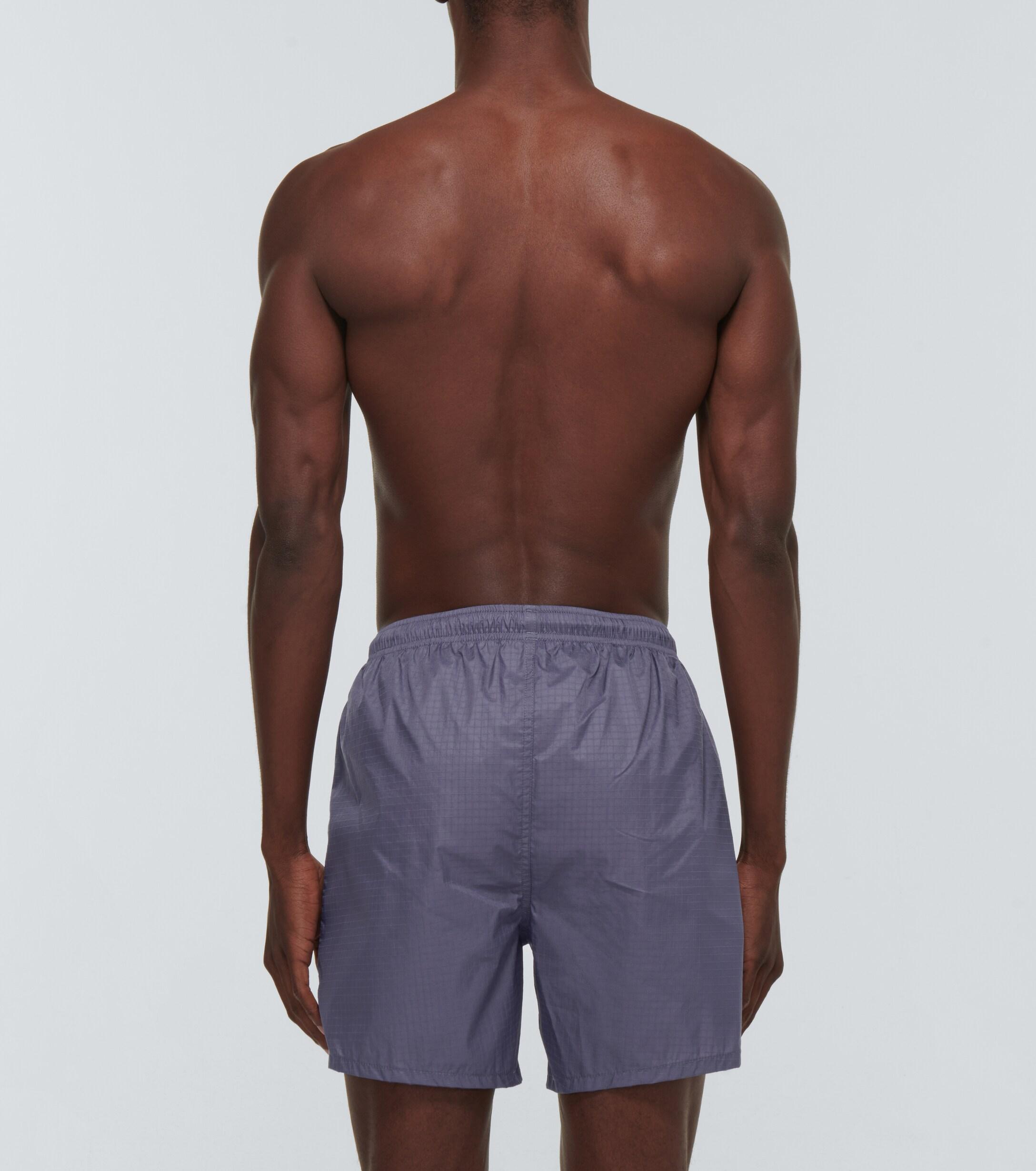 blue nylon shorts