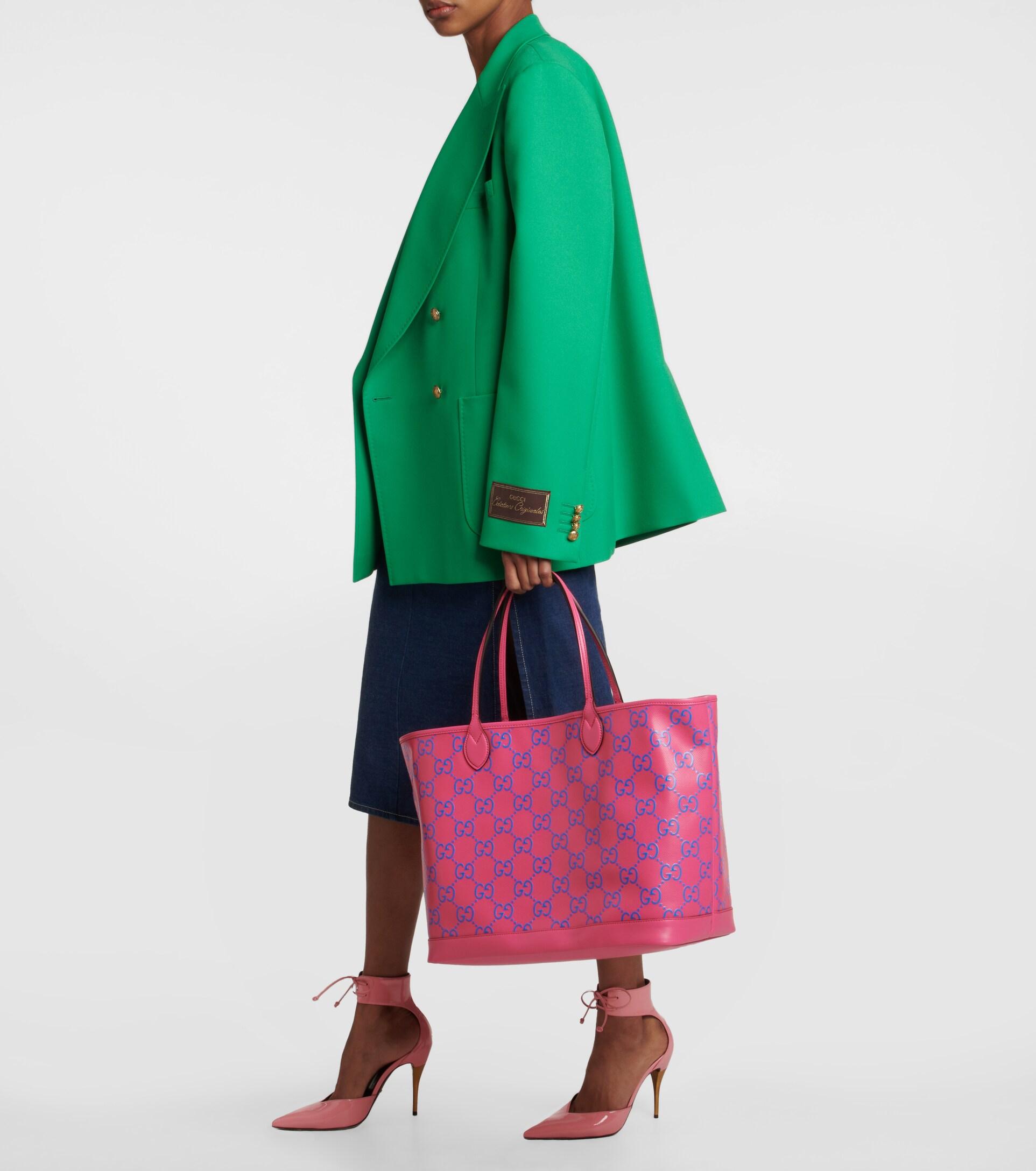 Gucci GG Large Embossed Tote Bag in Pink Lyst