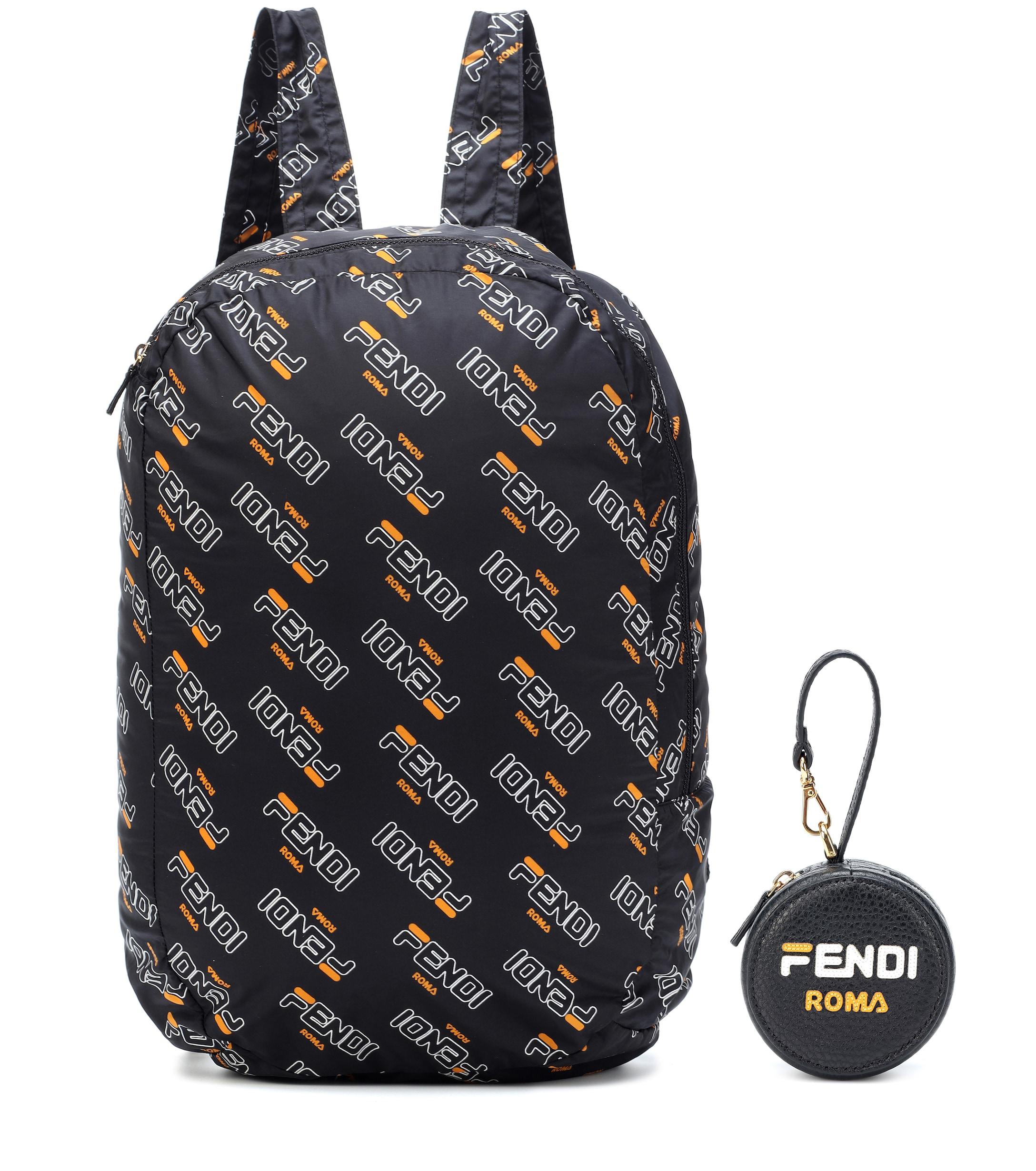 Fendi Synthetic Mania Leather Backpack Charm in Black Lyst