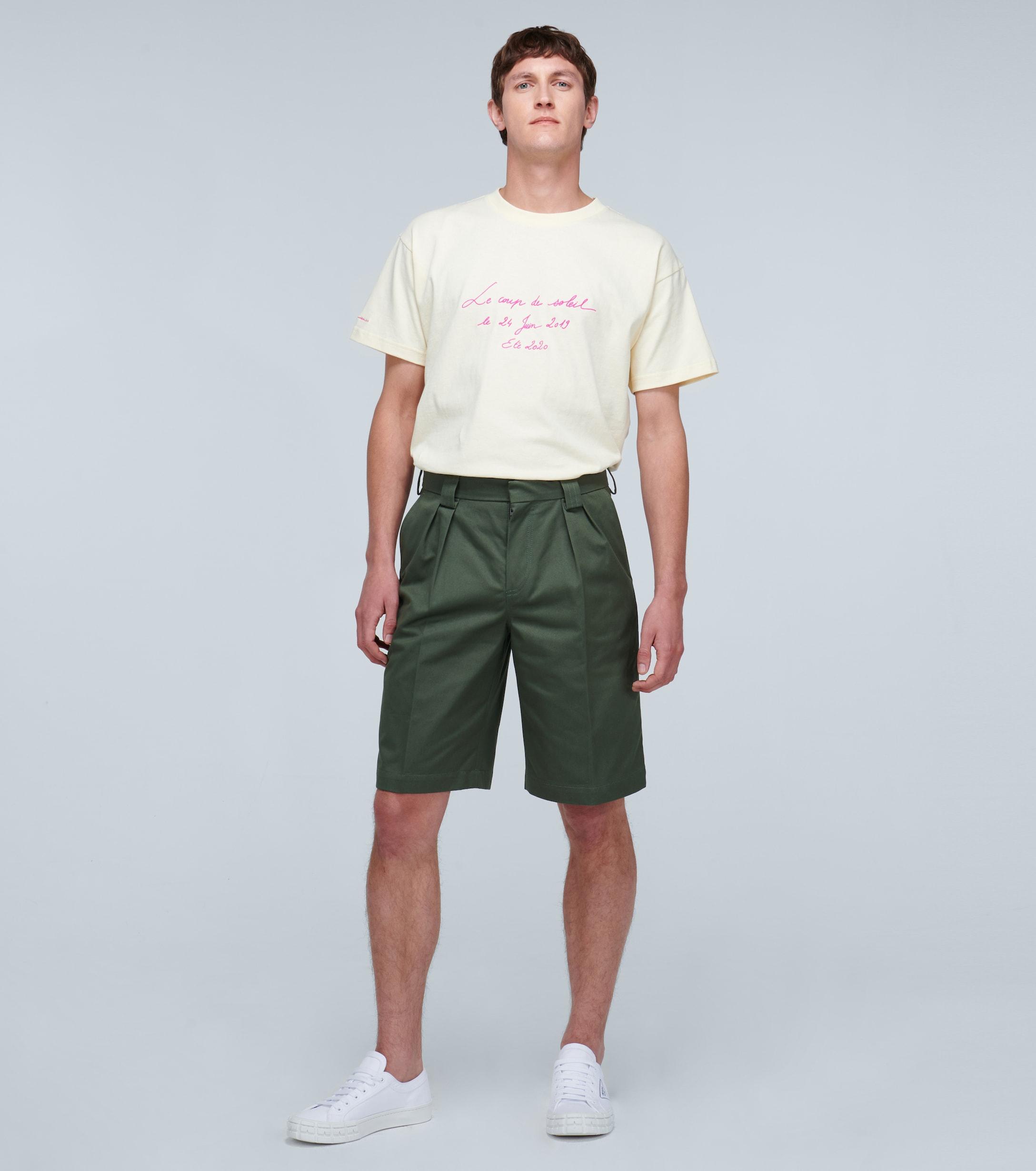 Jacquemus Cotton Le Short De Costume Shorts in Green for Men - Lyst