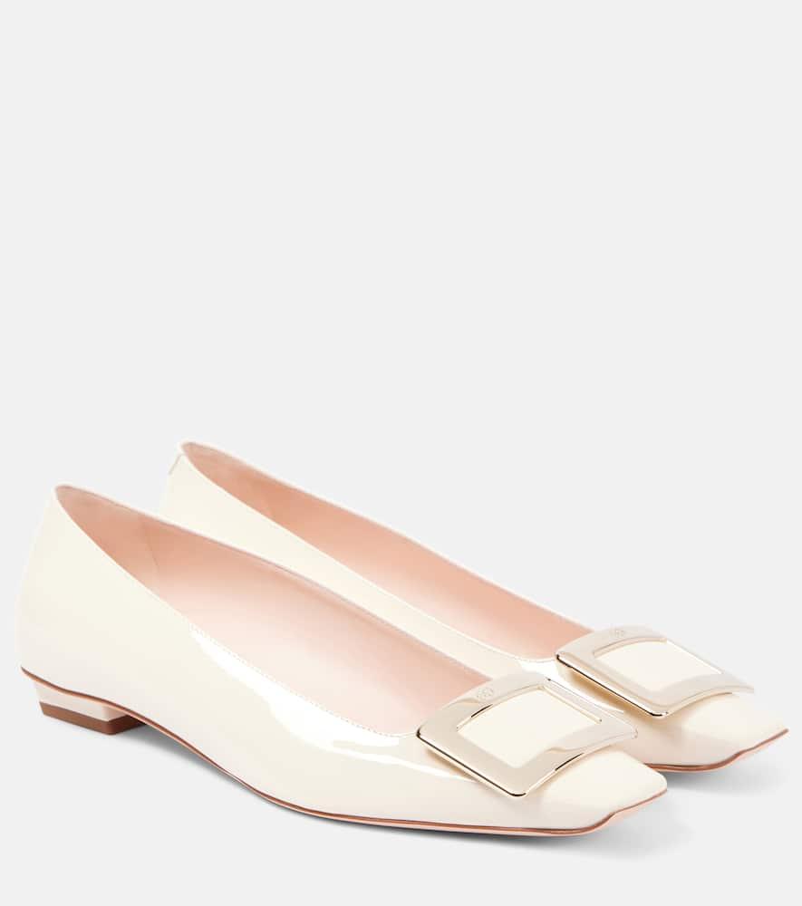 ROGER VIVIER 25S GRETE BALLET FLATS IN BLING SILVER EMBELLISHED CRYSTALS