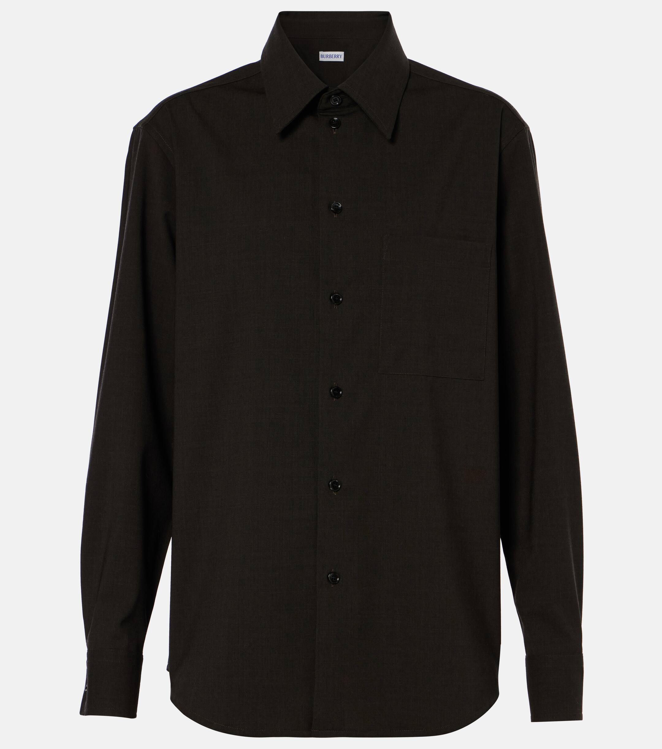 Burberry Wool Blend Shirt in Black Lyst UK