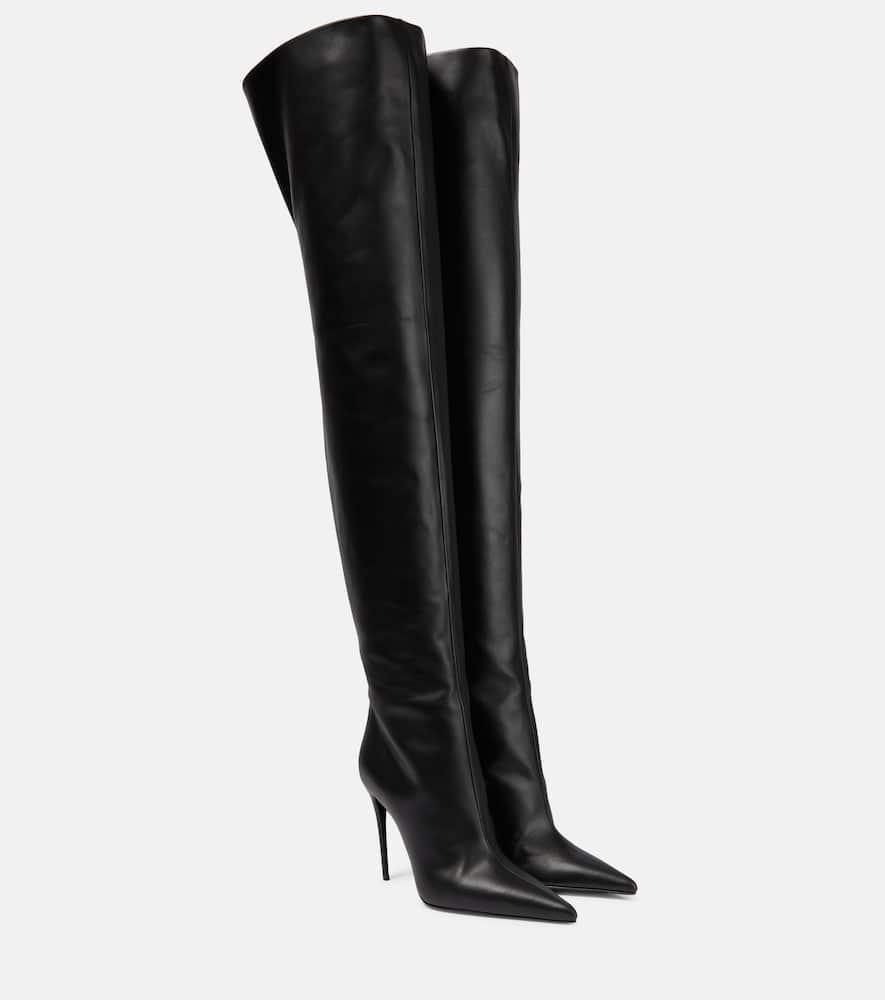 ショートブーツ・ブーティ DOLCE & GABBANA Over-the-knee jersey boots Black Calfskin ankle boots in Black for Men | Dolce&Gabbana® US