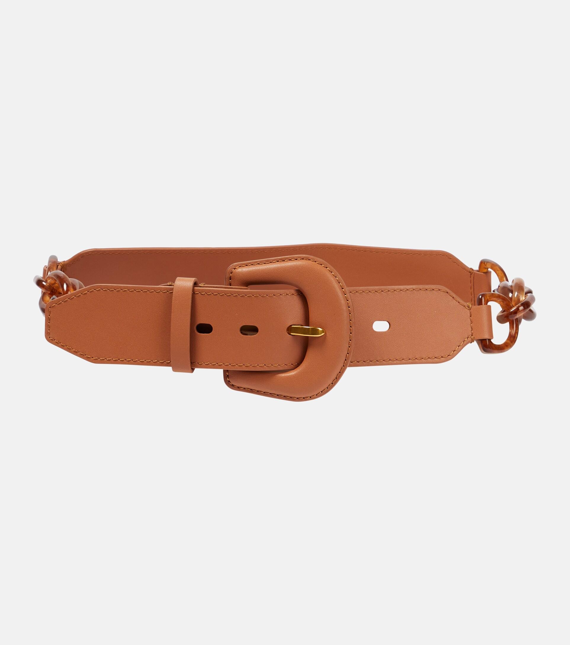 Zimmermann Split Chain Leather Belt in Brown | Lyst