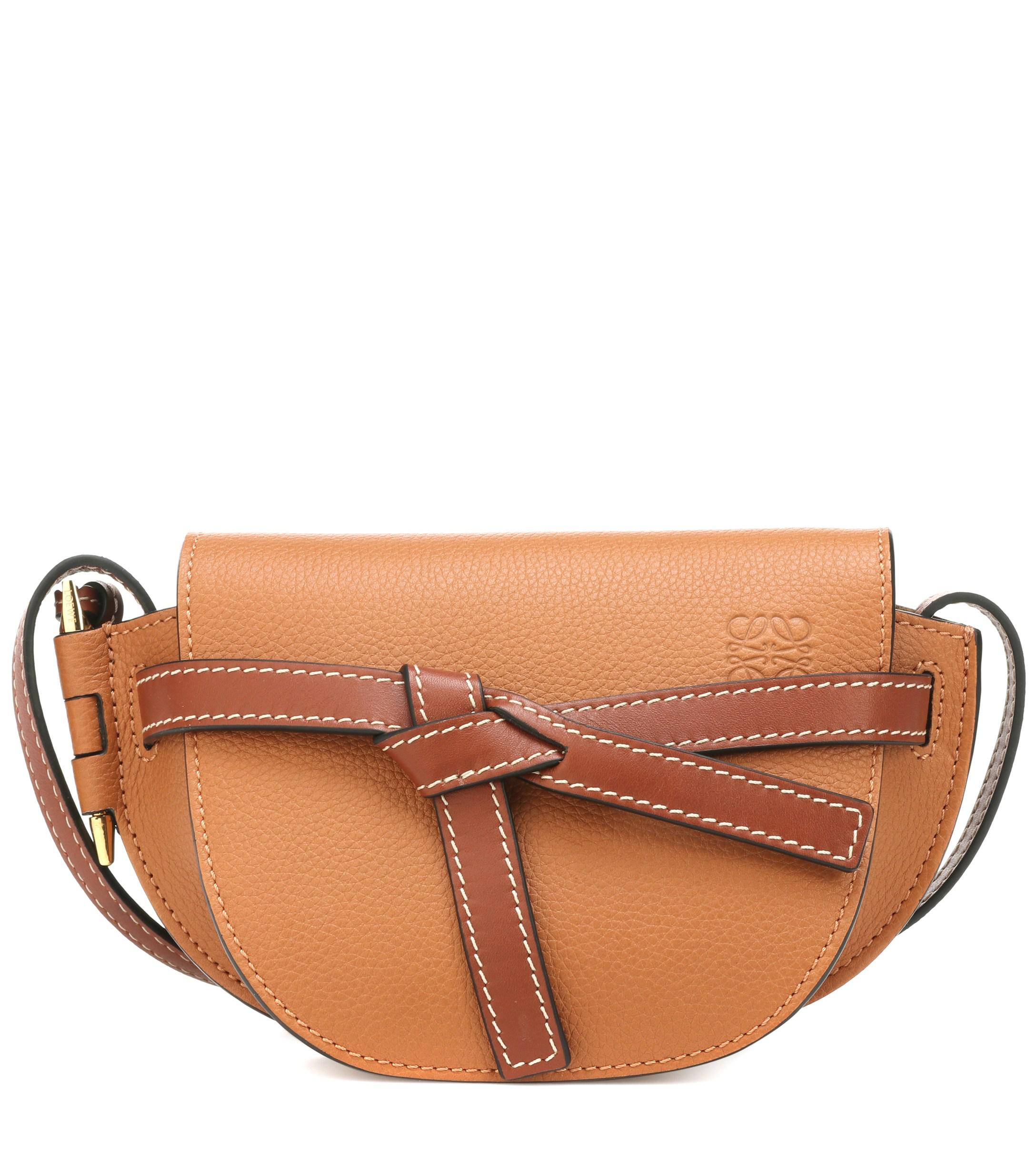 Loewe Gate Mini Leather Crossbody Bag in Tan (Brown) Save 39 Lyst