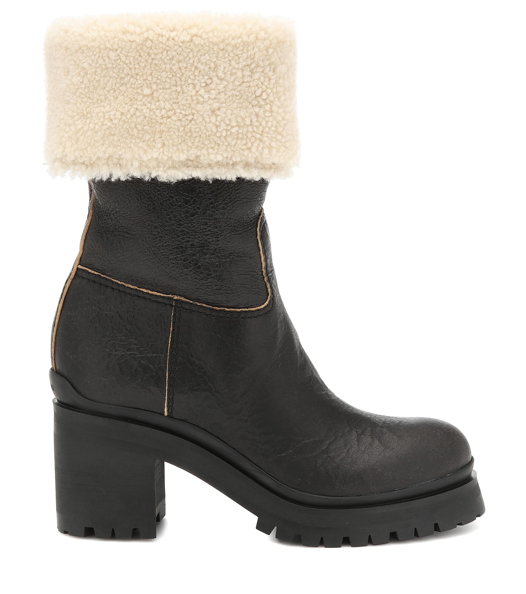 miu miu shearling sneakers