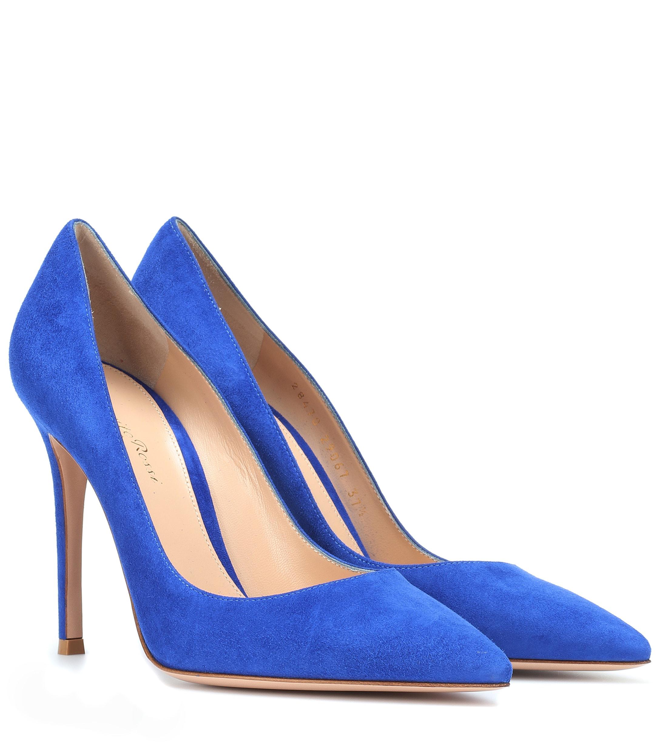 Gianvito Rossi Gianvito 105 Suede Pumps in Azure (Blue) - Lyst