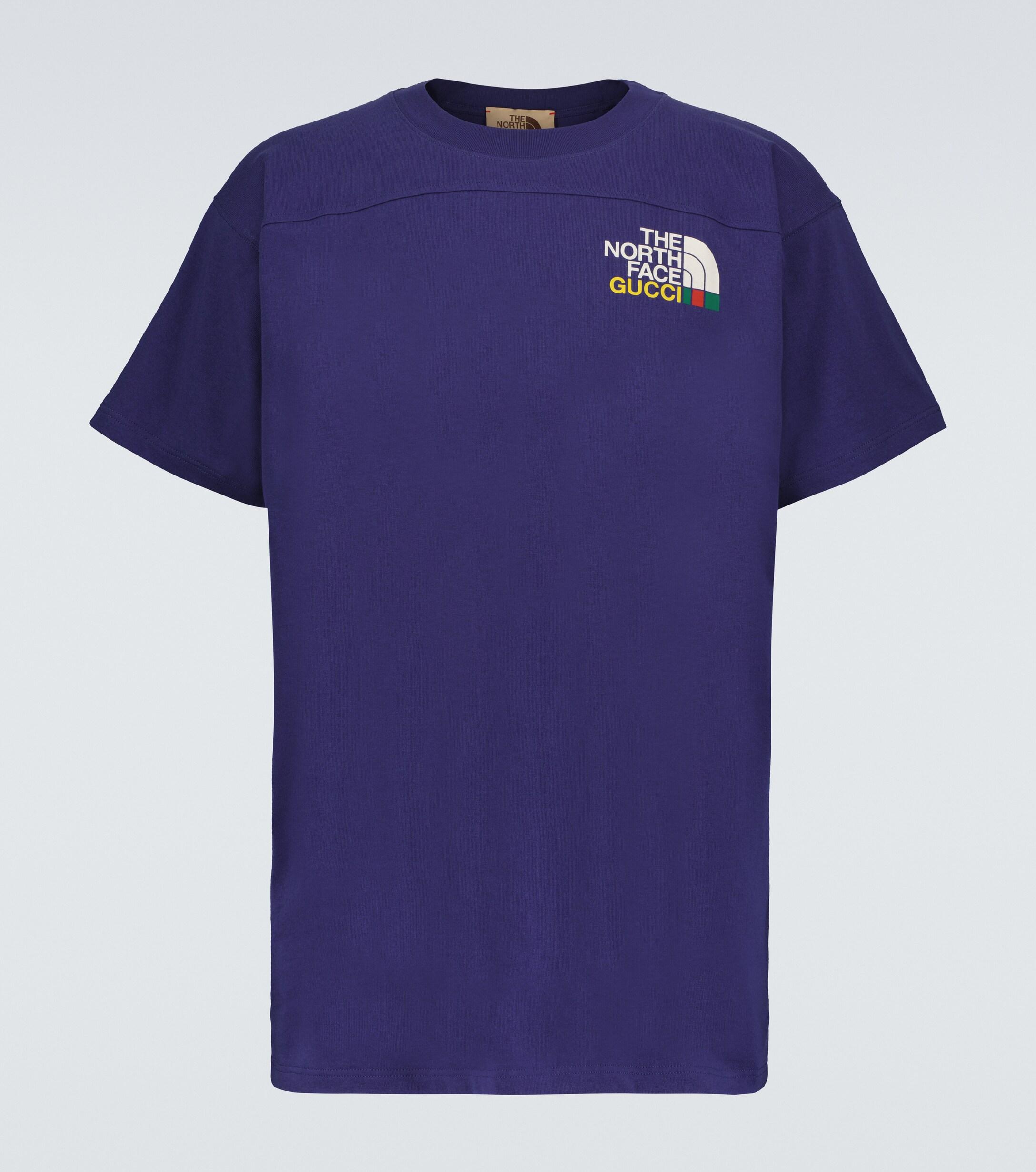 Gucci Cotton The North Face X Short Sleeved T Shirt In Blue For Men Lyst