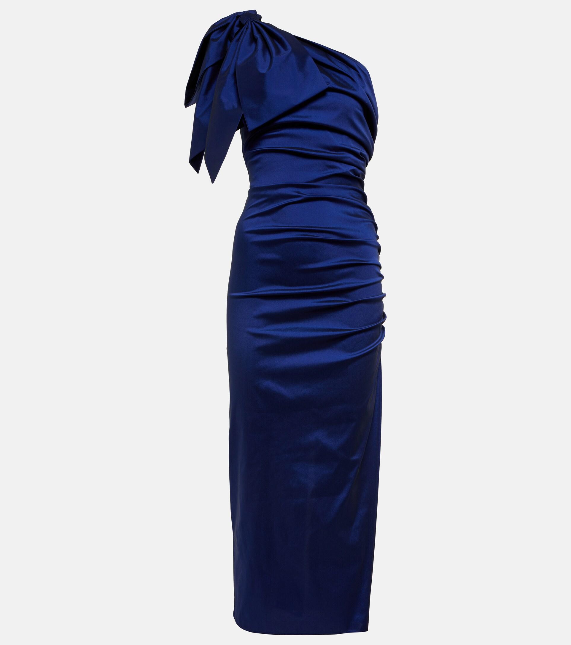 Veronica Beard Belis Taffeta One Shoulder Dress In Blue Lyst