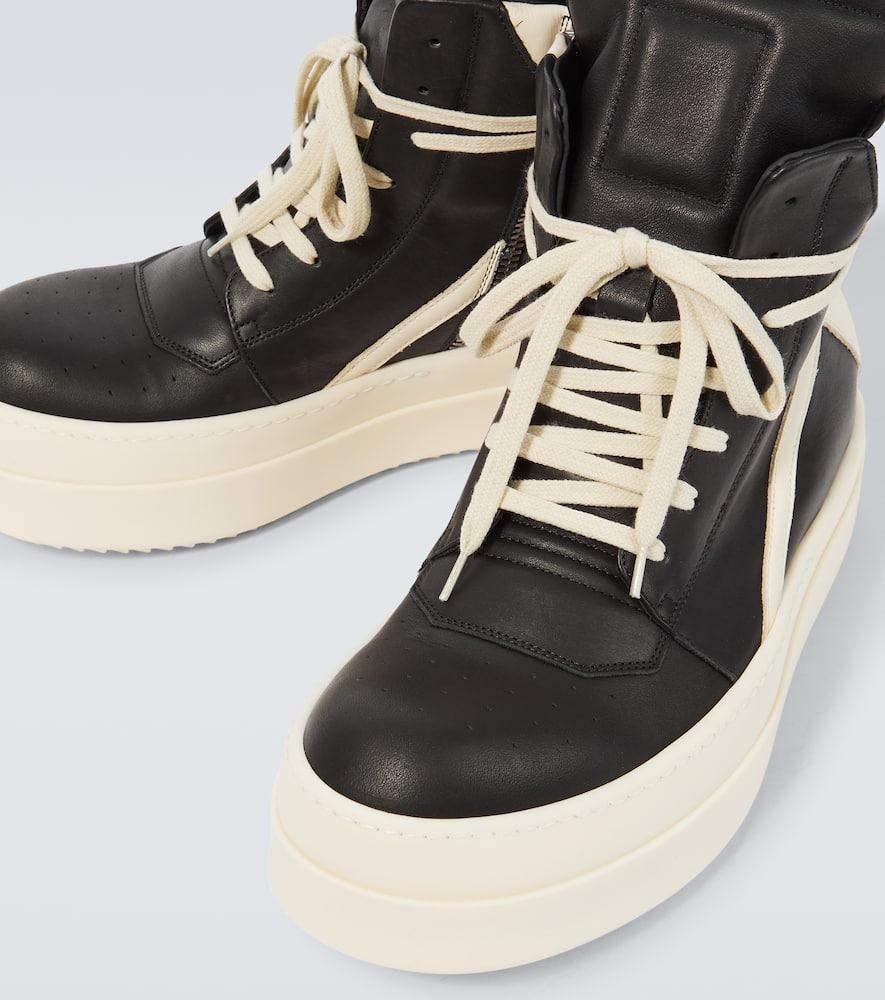 Rick Owens Leather High-Top Platform Sneakers in Black for