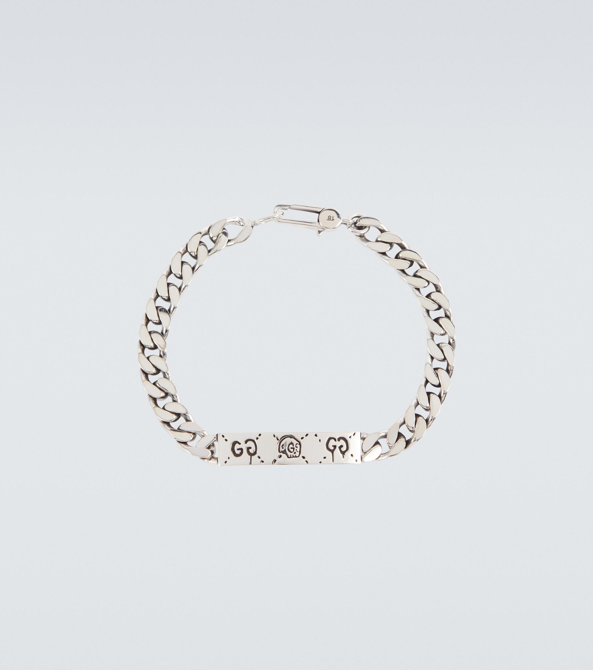 Gucci X Trouble Andrew Ghost Sterling Silver Bracelet in Metallic for 