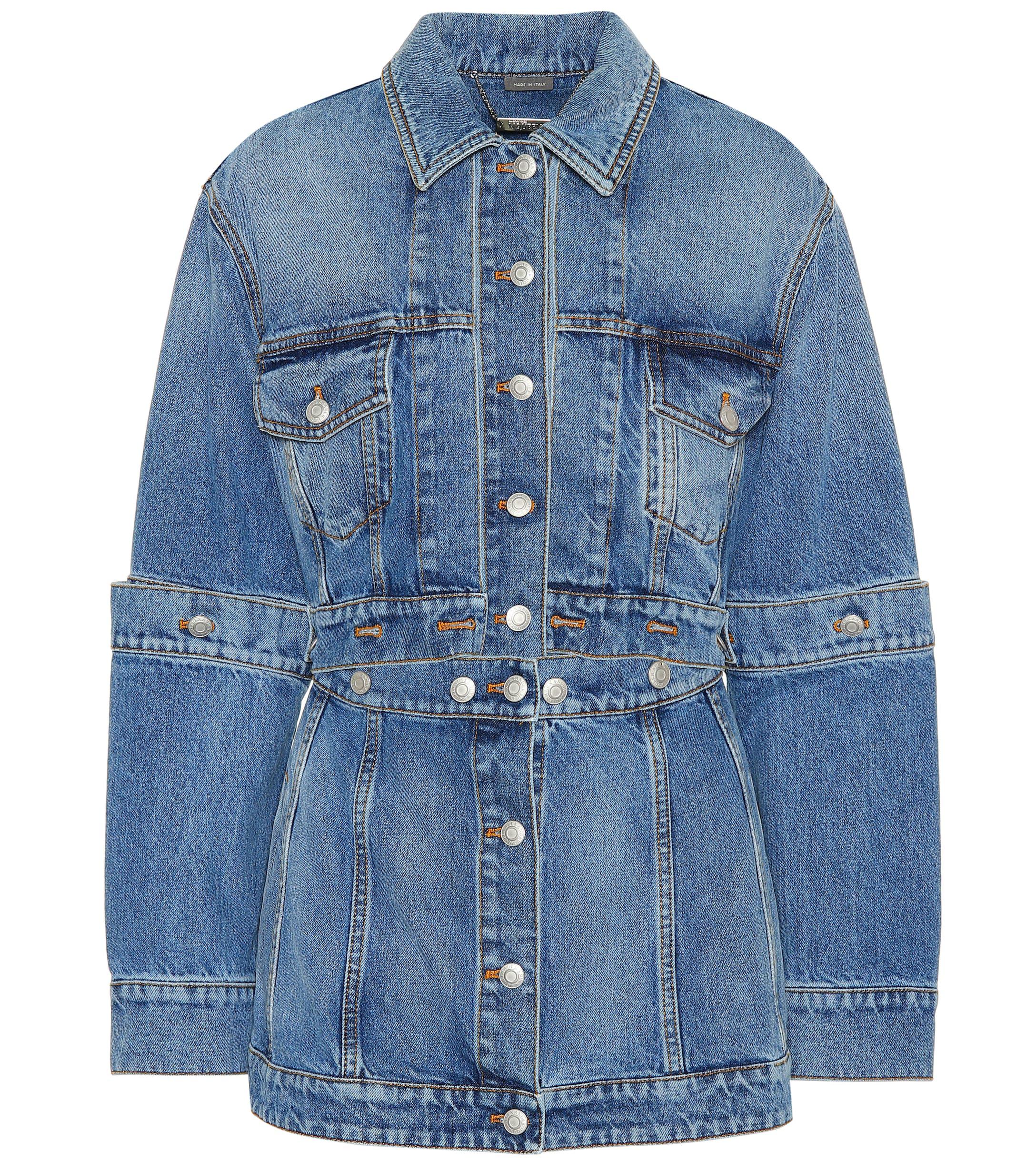 Alexander McQueen Deconstructed Denim Jacket in Vintage Wash (Blue) - Lyst