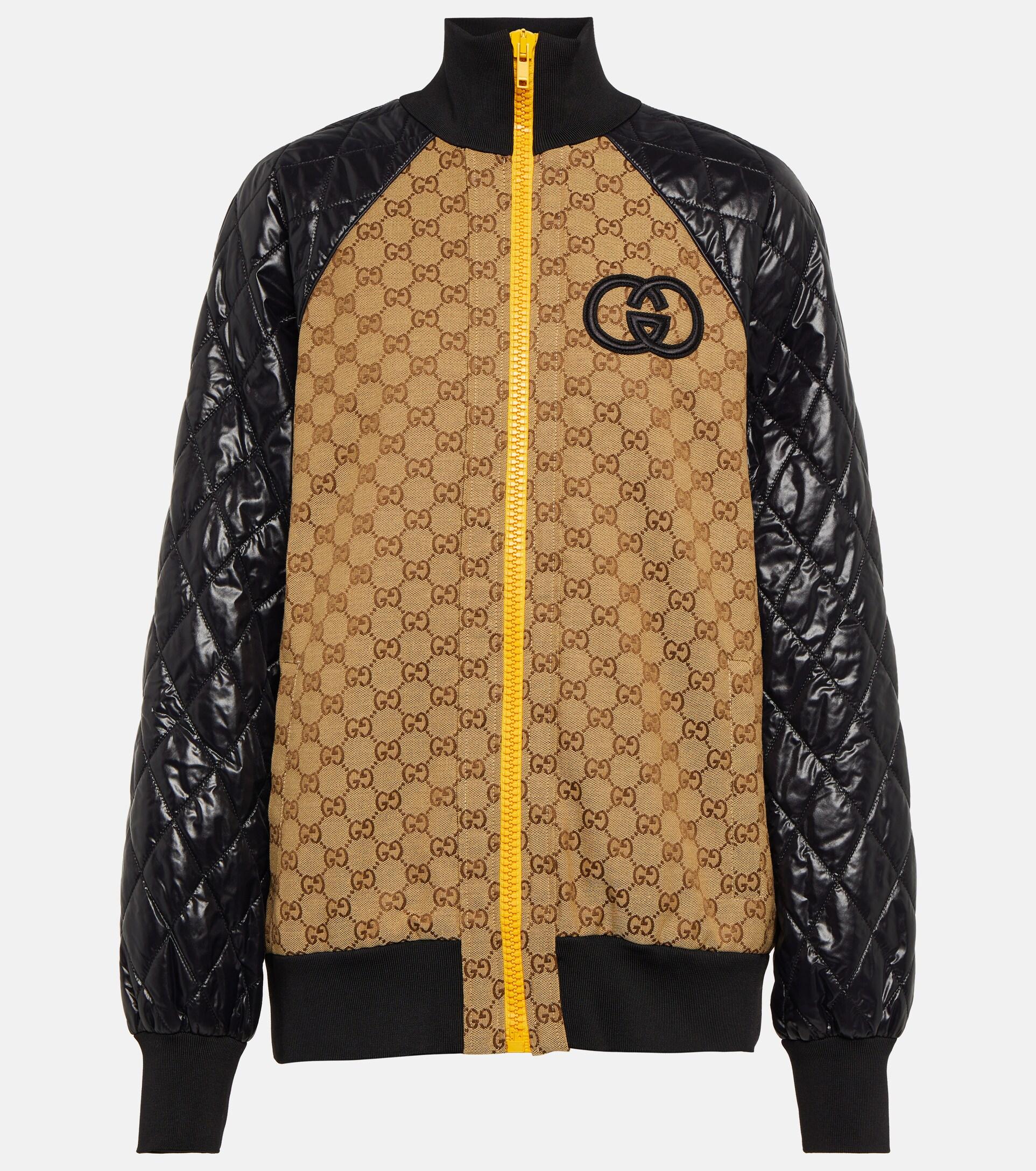 Gucci GG Canvas Track Jacket in Black | Lyst