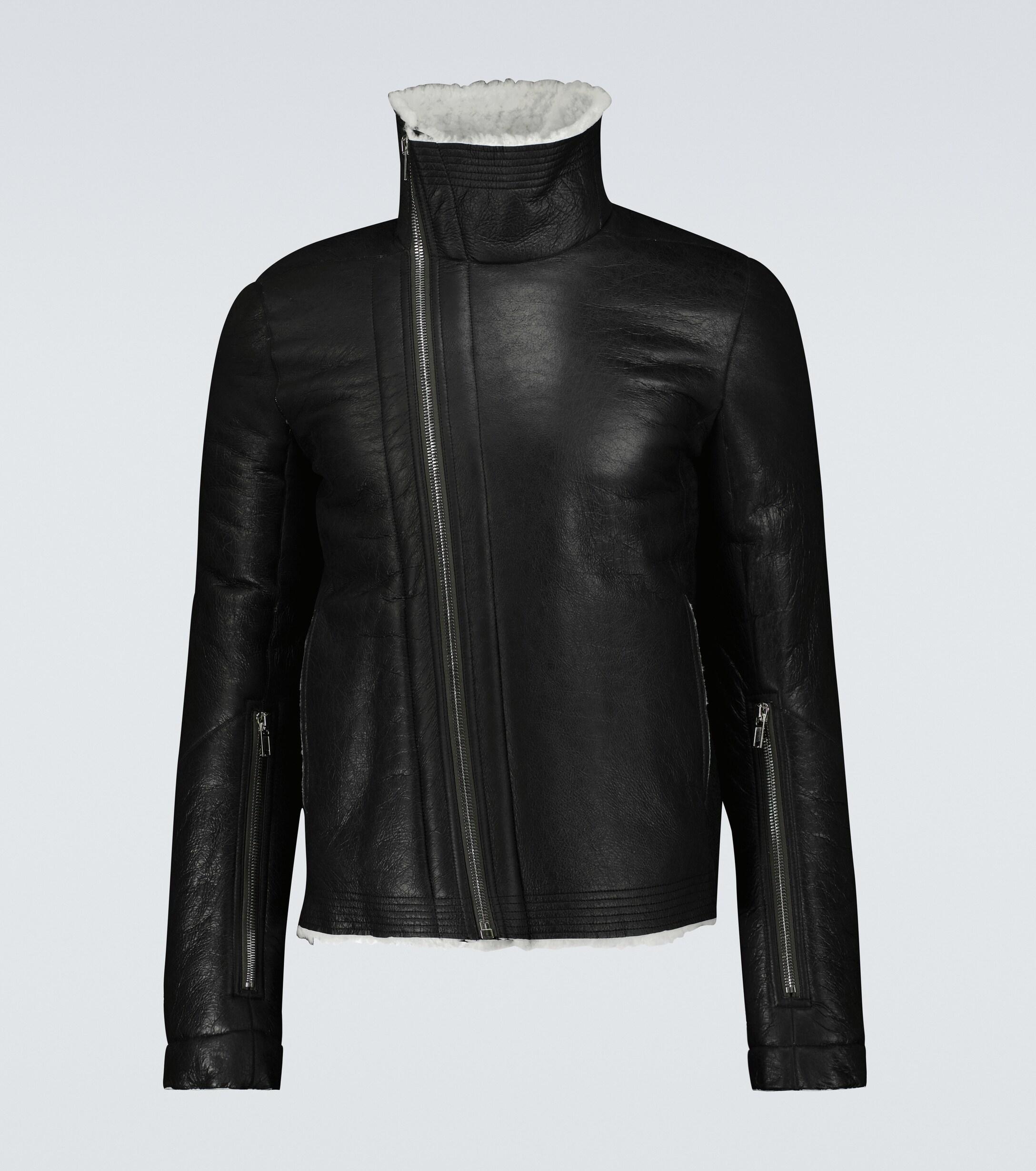 Rick Owens Bauhaus Shearling Jacket in Black for Men | Lyst