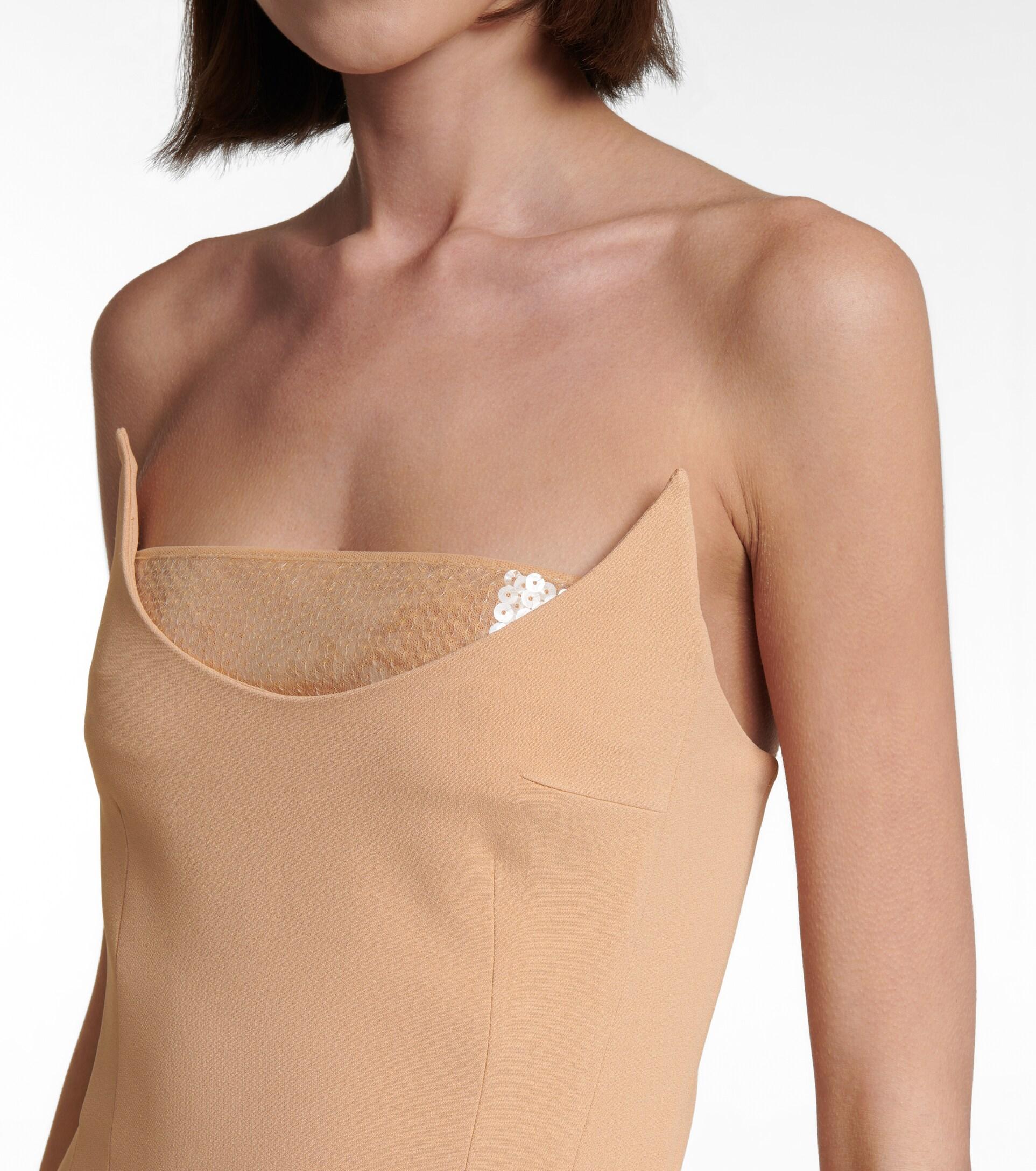 David Koma Embellished Crêpe Midi Dress 